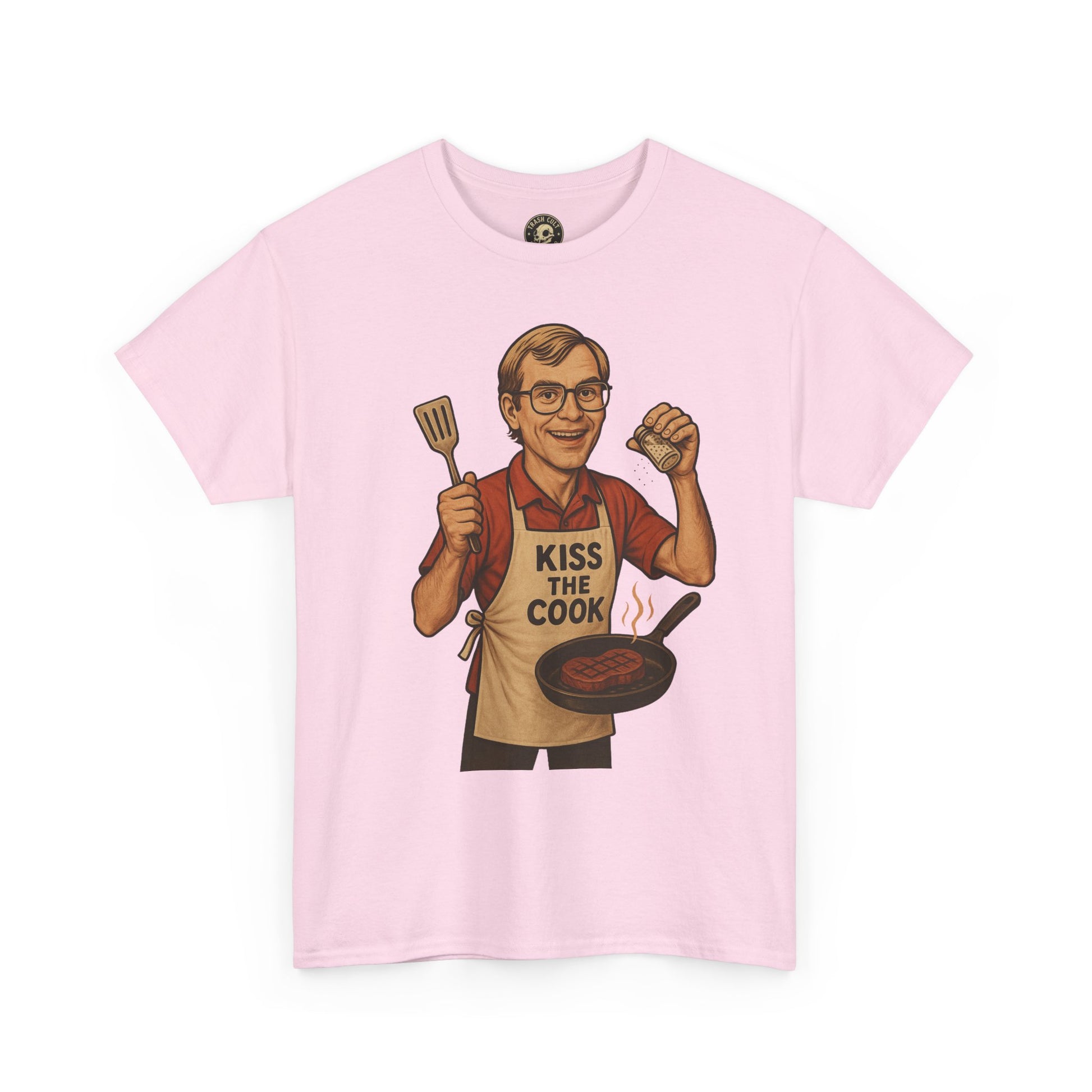 Kiss the Cook Dark Humor Chef Shirt – Creepy Retro Kitchen Parody