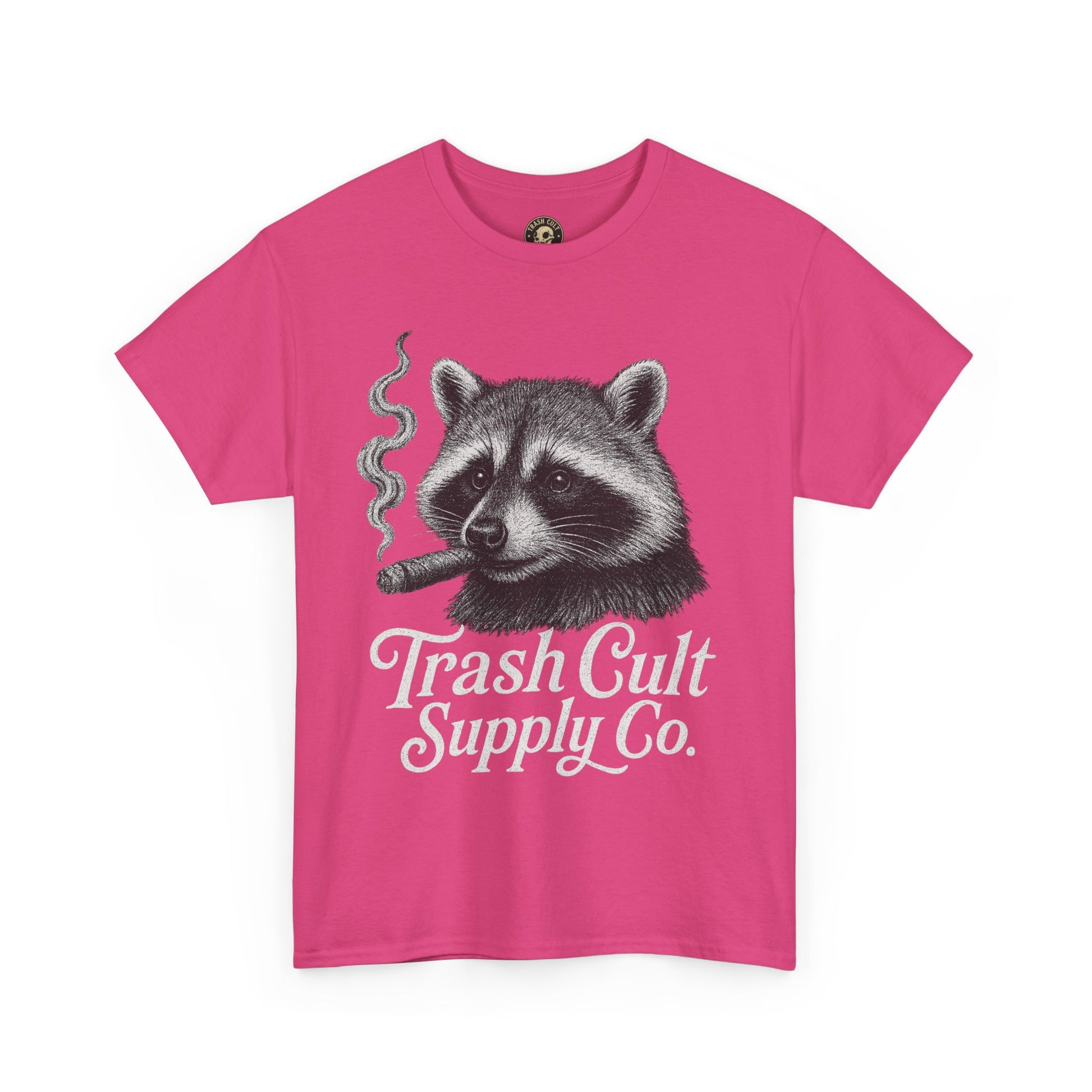 Monochrome Raccoon Cigar Shirt – Trash Cult Supply Co. | Gildan 5000 Tee