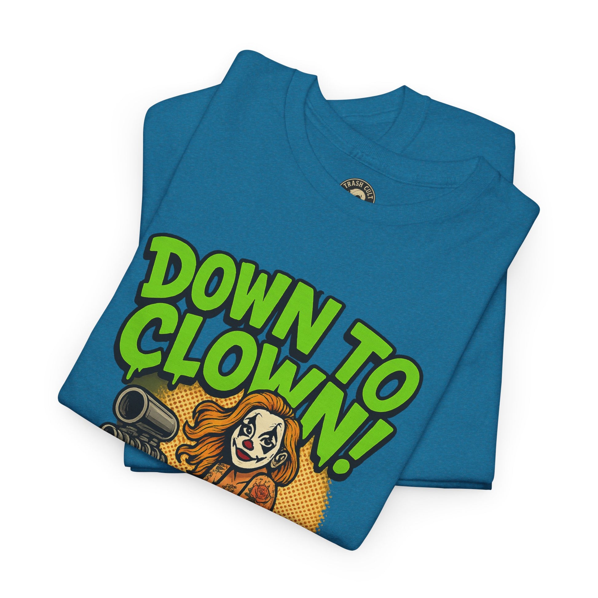 Unisex Graphic Tee | Down to Clown T-Shirt, Fun Statement Shirt, Casual Wear, Gift for Friends, Festivals, Halloween