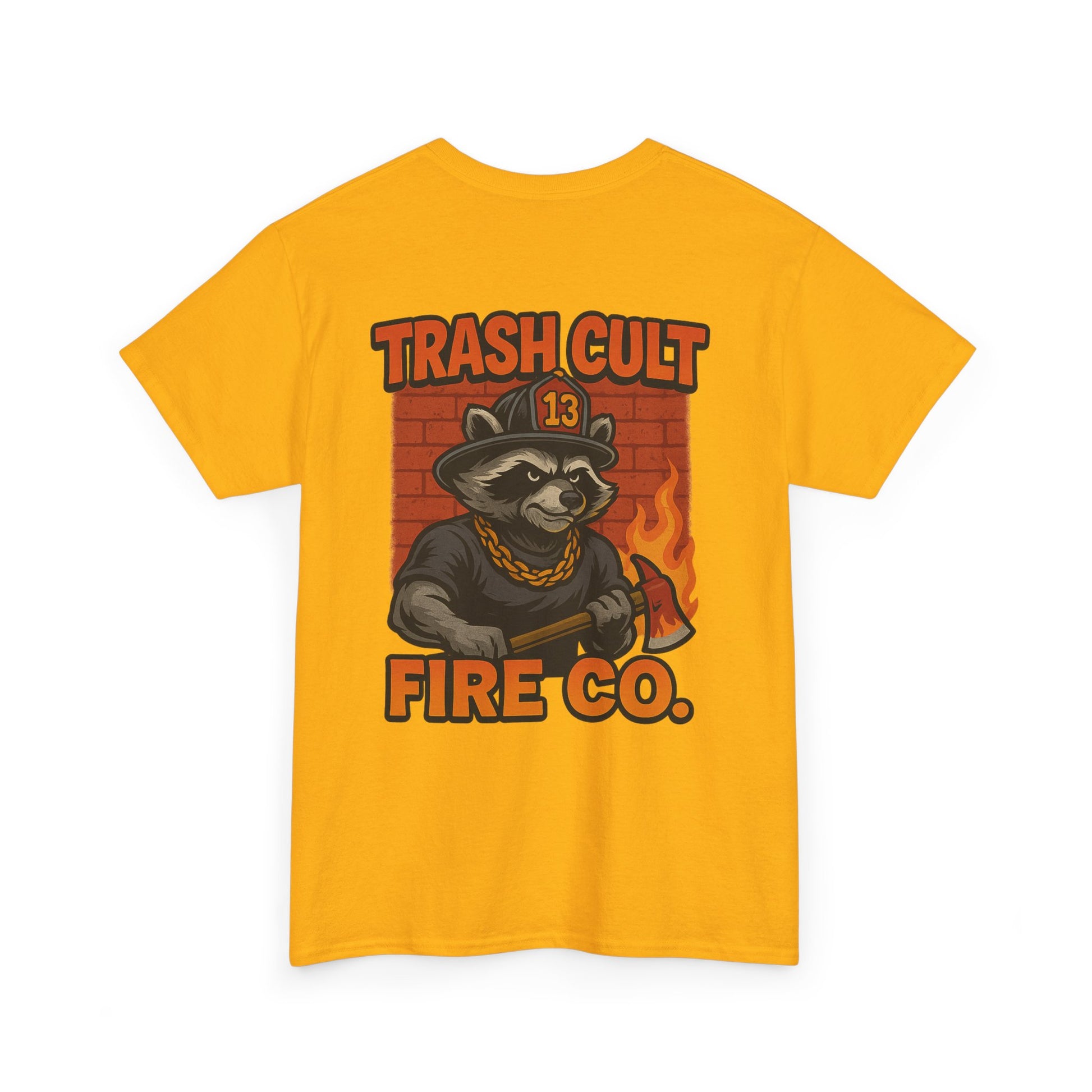 Trash Cult Fire Co. Unisex Tee - Quirky Raccoon Design, Fun Gift, Casual Wear, Firefighter Humor, Unique Apparel