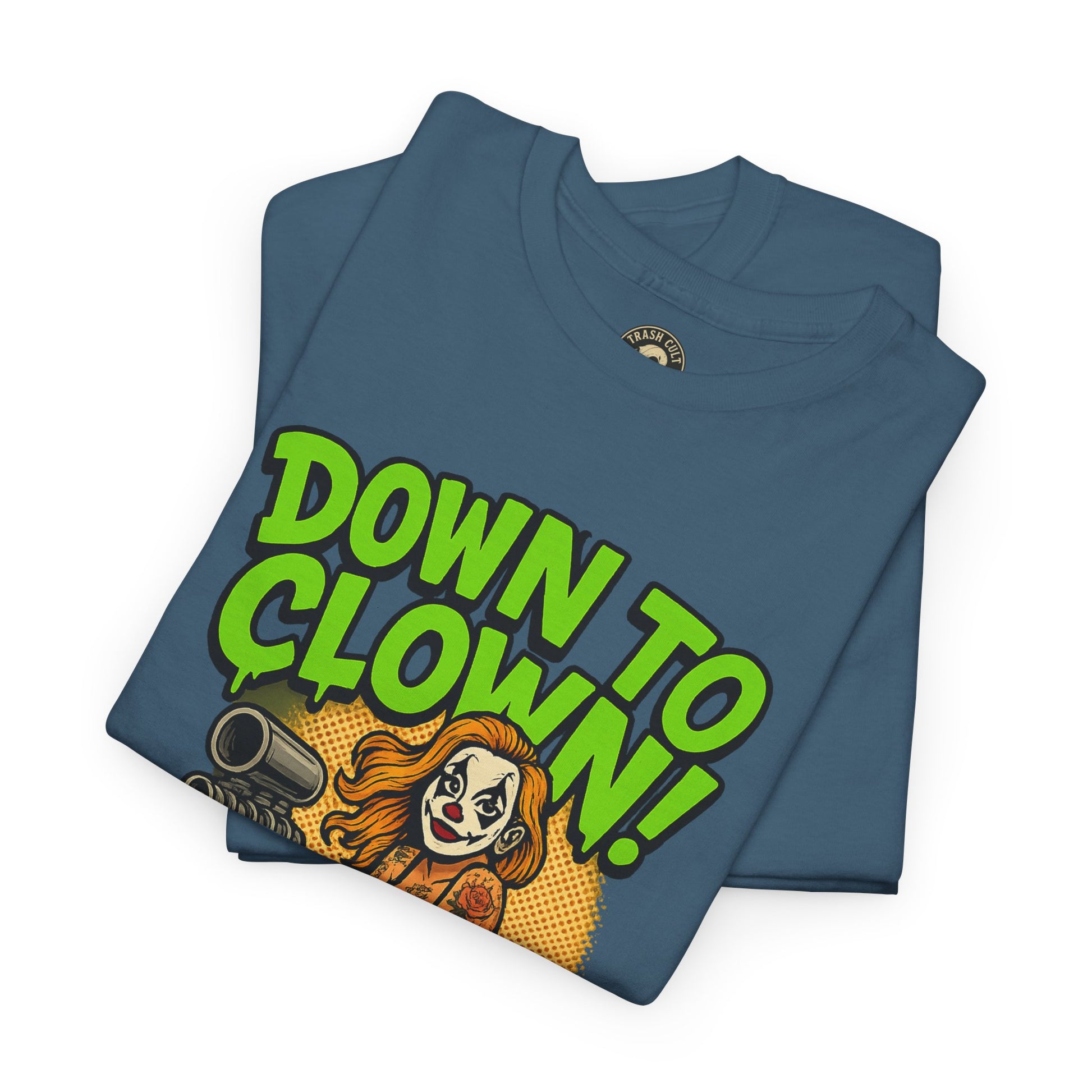 Unisex Graphic Tee | Down to Clown T-Shirt, Fun Statement Shirt, Casual Wear, Gift for Friends, Festivals, Halloween
