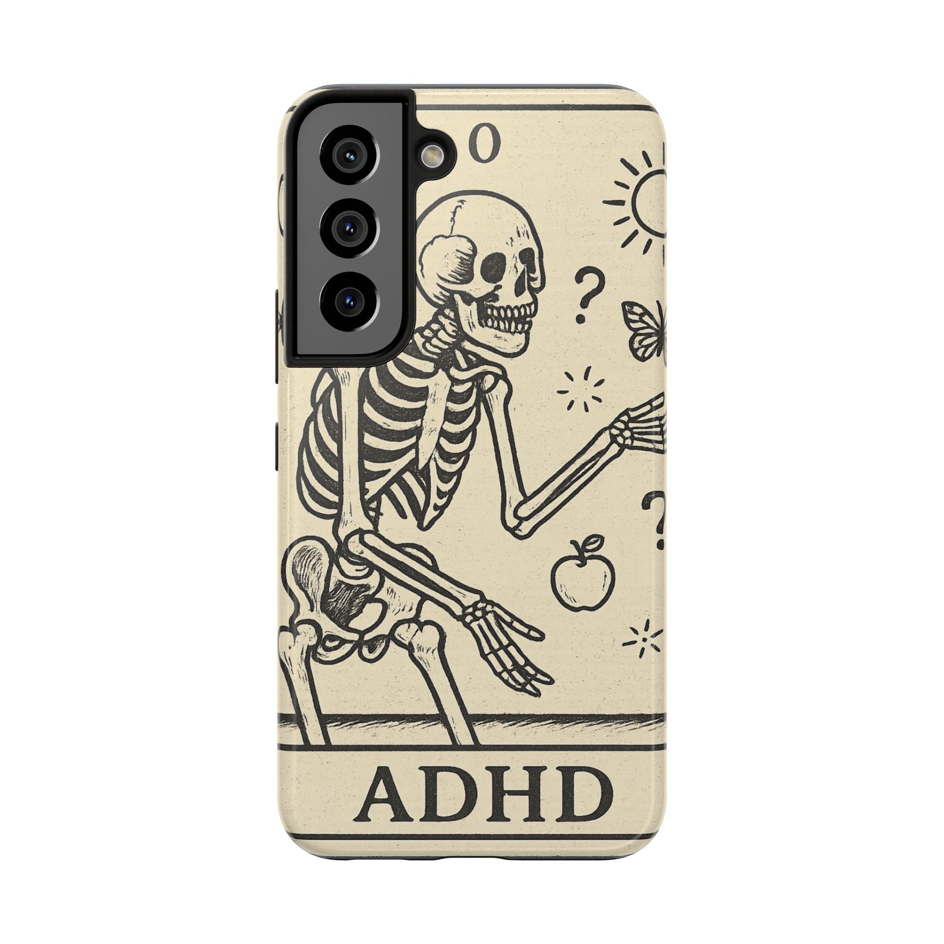 Skeleton ADHD Phone Cases, Unique Phone Cover, Funny ADHD Gift, Quirky Skeleton Design, Cool Accessories for Everyone