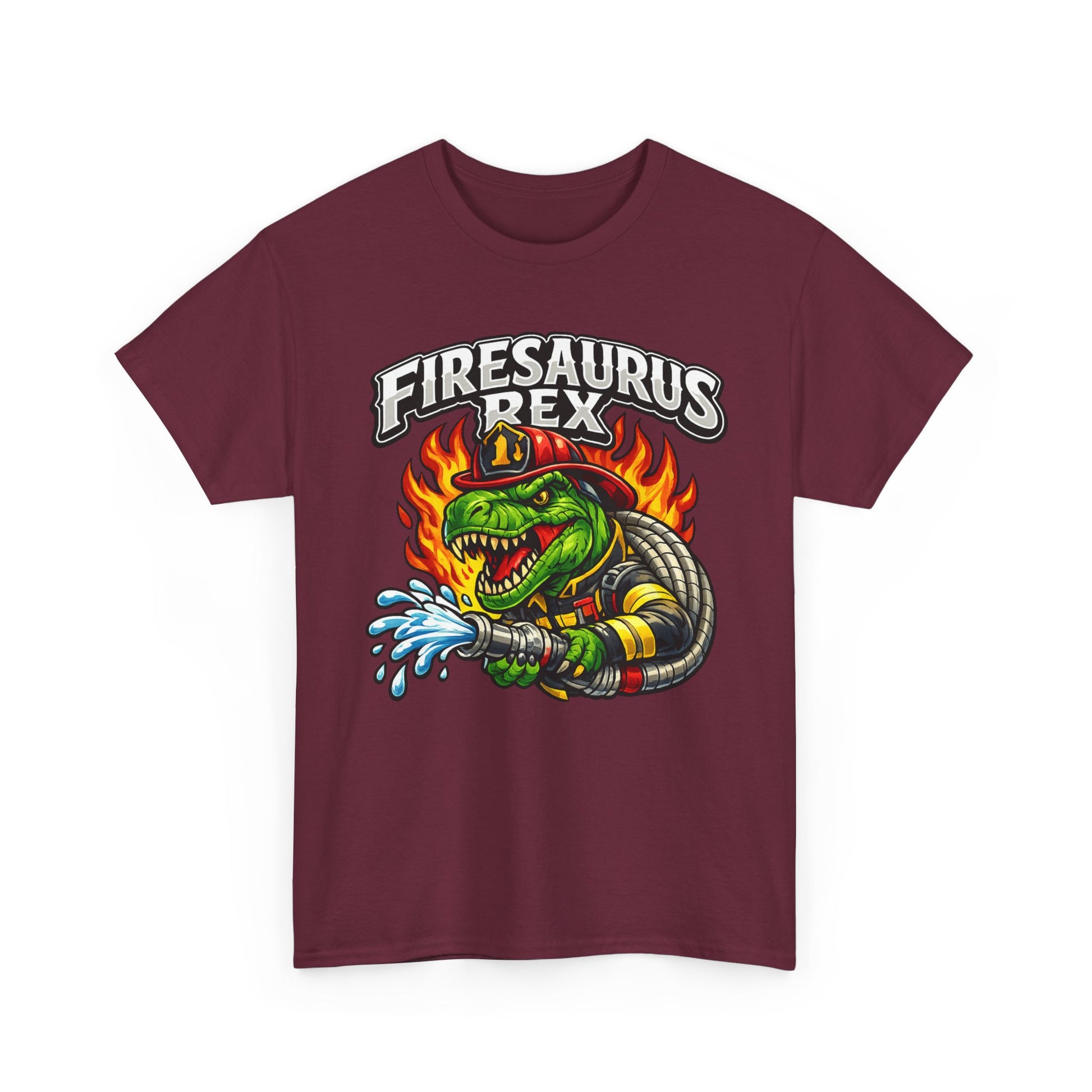 Firesaurus Rex T-Shirt — Funny Firefighter Dinosaur Tee