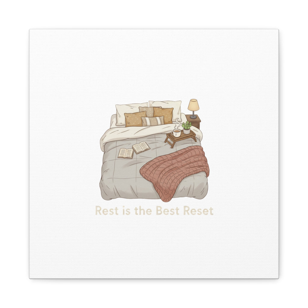 Rest is the Best Reset Canvas | sleepy humor, restful vibes