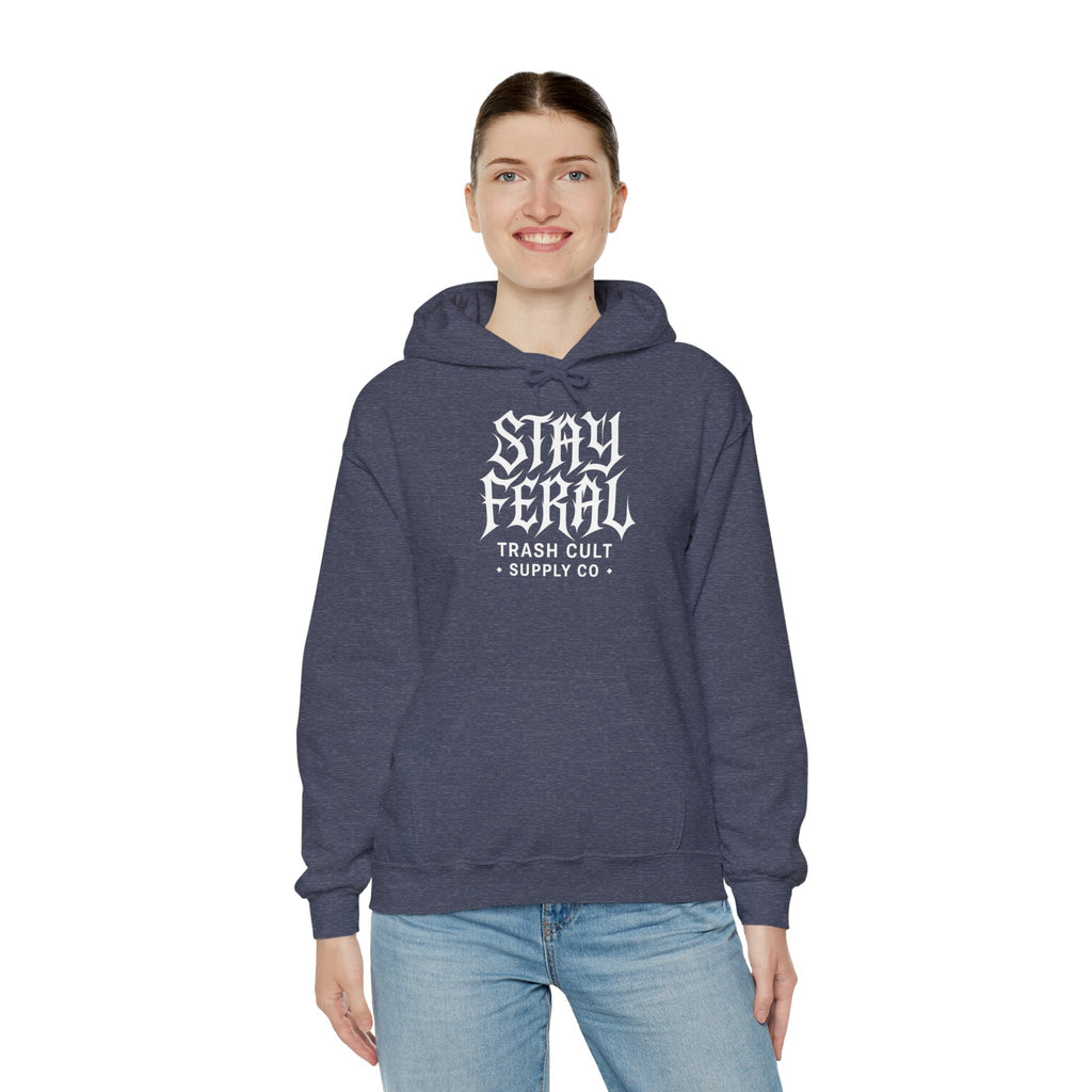 Stay Feral Gothic Hoodie – Trash Cult Supply Co Unisex Pullover