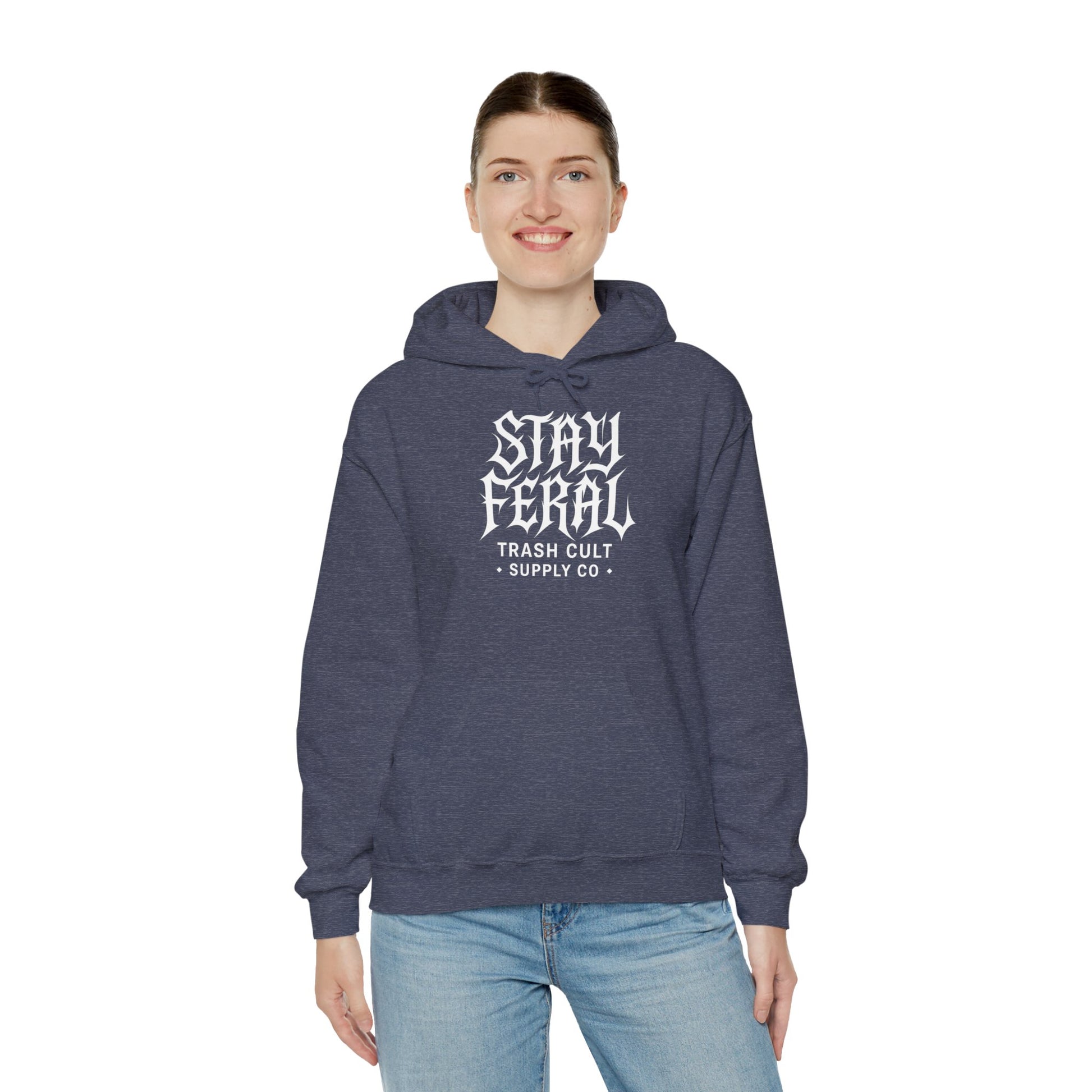 Stay Feral Gothic Hoodie – Trash Cult Supply Co Unisex Pullover