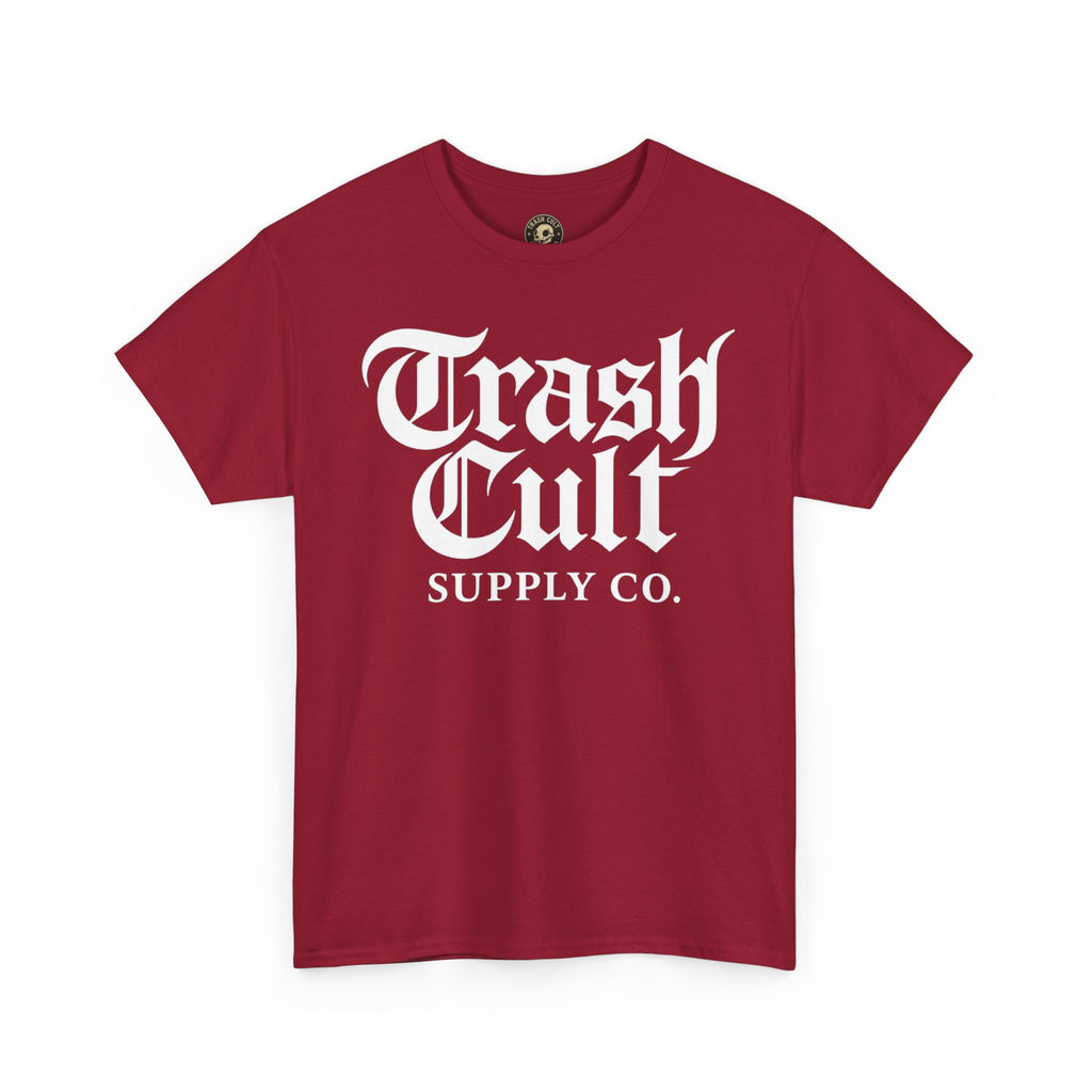 Trash Cult Gothic Logo Shirt – White Cyber Gothic Print on Gildan 5000