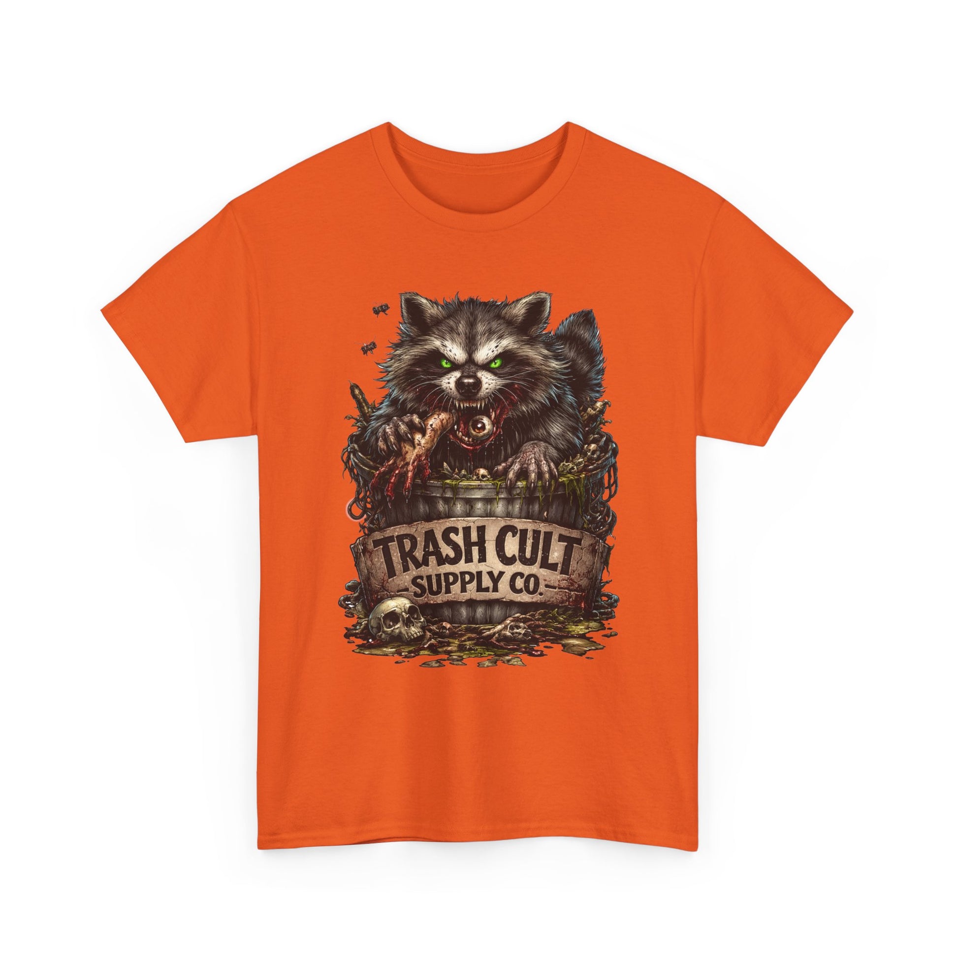 Raccoon 'Trash Cult Supply Co.' Graphic Tee — Vintage Grunge Animal Streetwear