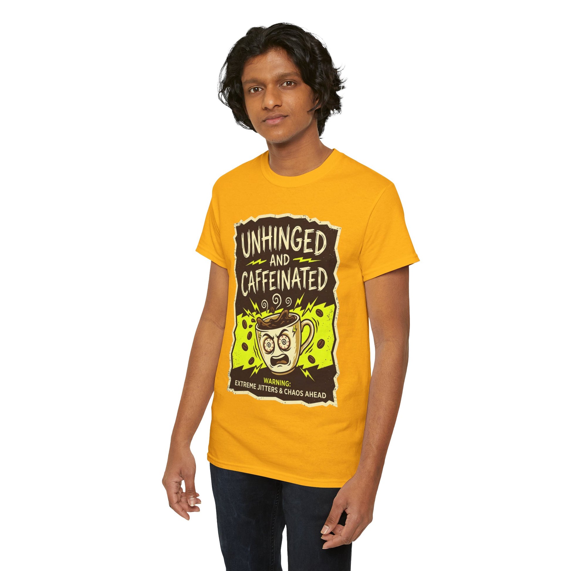Unhinged and Caffeinated Tee — Funny Coffee Lover T-Shirt