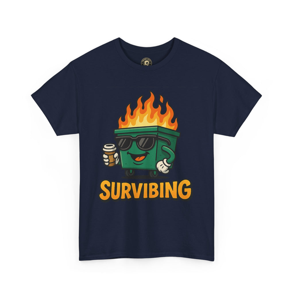 Surviving Coffee Vibes Unisex Heavy Cotton Tee, Perfect for Coffee Lovers, Funny Gift for Friends, Casual Wear, Everyday Mood T-Shirt