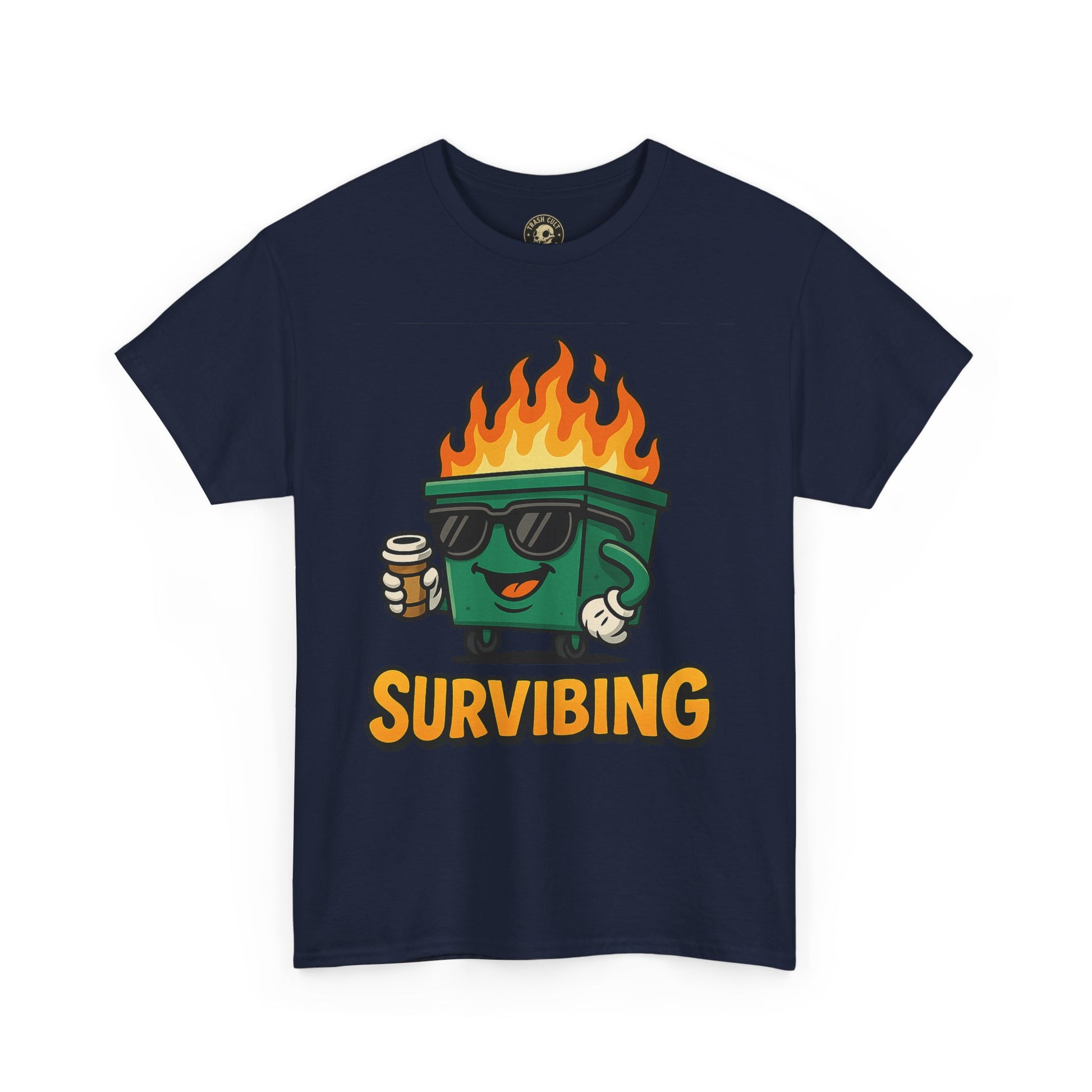 Surviving Coffee Vibes Unisex Heavy Cotton Tee, Perfect for Coffee Lovers, Funny Gift for Friends, Casual Wear, Everyday Mood T-Shirt