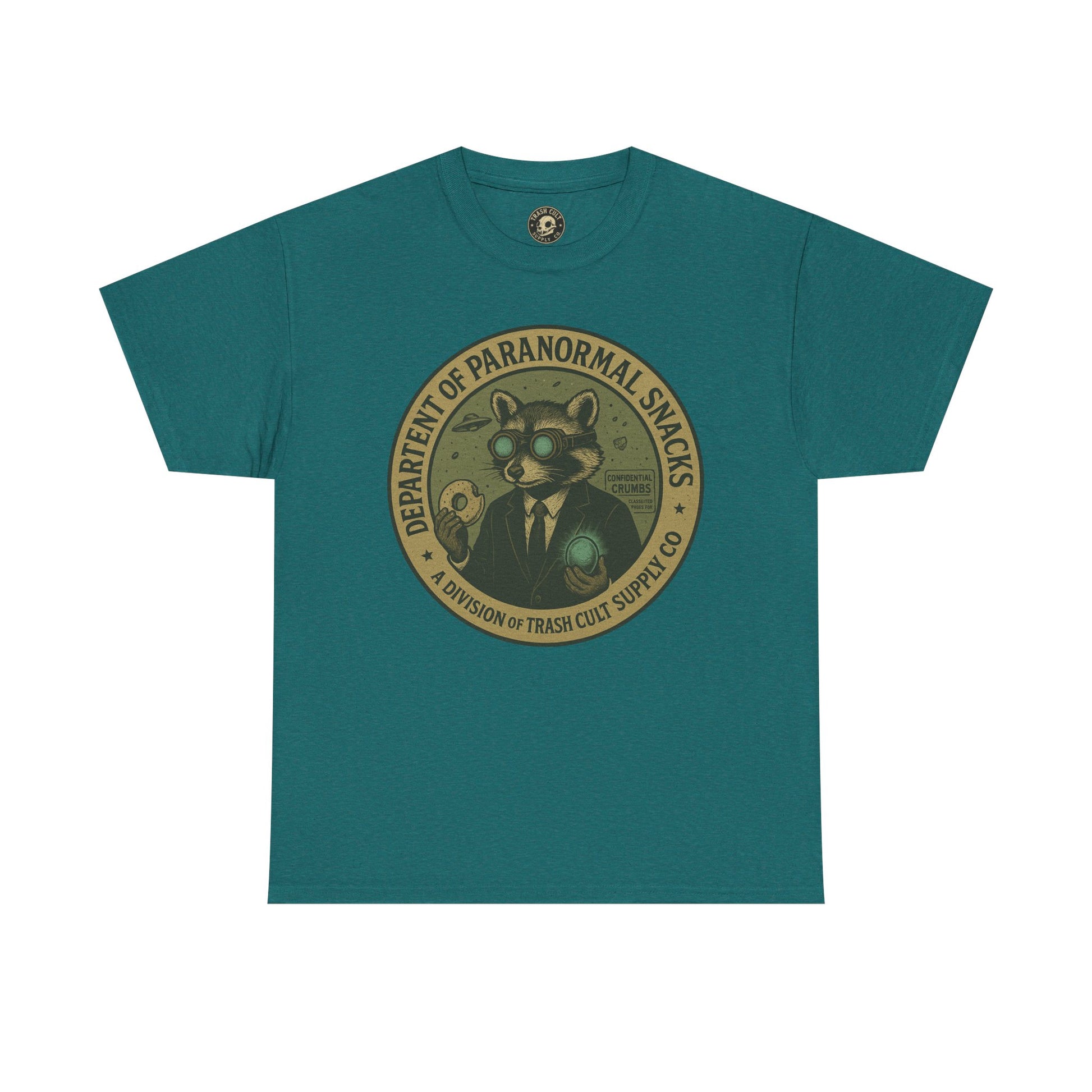 Department of Paranormal Snacks Shirt – Trash Cult Supply Co – Vintage Cryptid Division Tee – Gildan 5000