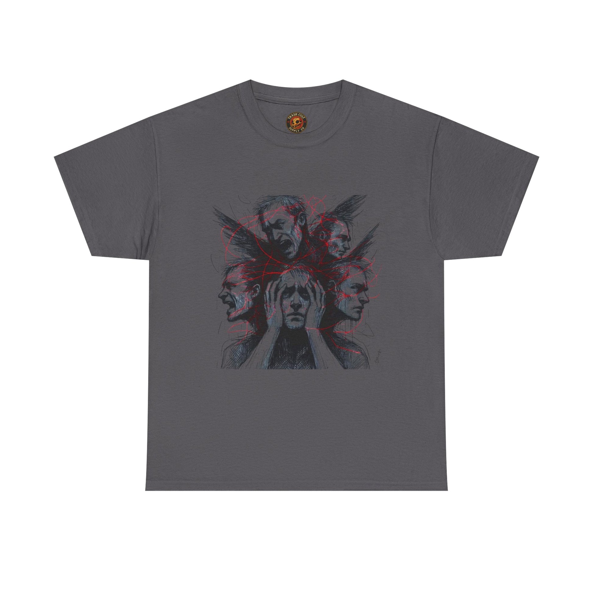 Xian Allen x Trash Cult Shirt – “Loud Inside My Head” | Dark Illustrative Art Tee