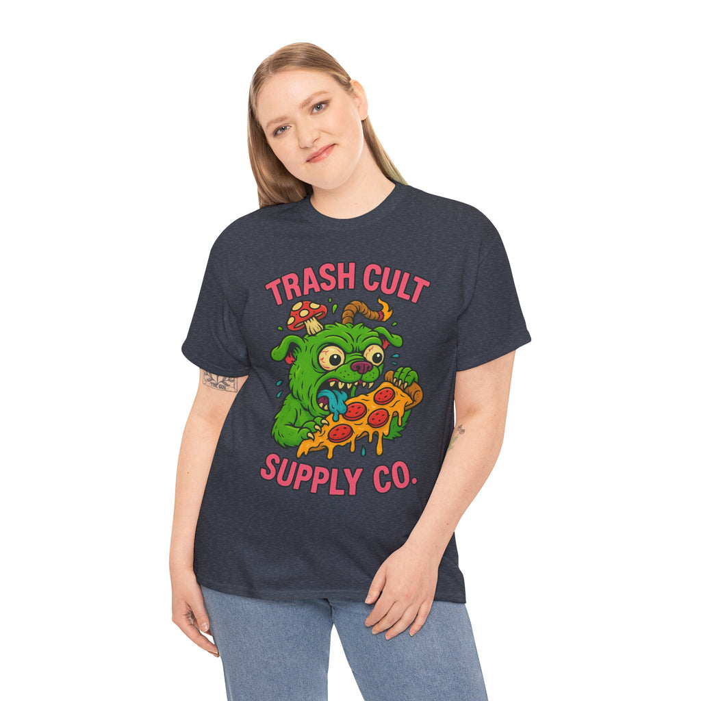 Feral Pizza Monster Shirt – Trash Cult Supply Co | Gildan 5000 Graphic Tee