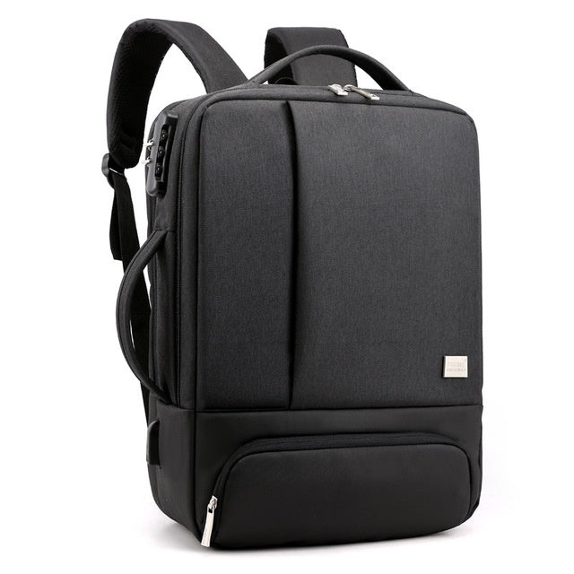 Multifunctional Travel Laptop Backpack – Waterproof Nylon Bag with USB Port – Men’s Work & School Backpack (31x44x15cm)