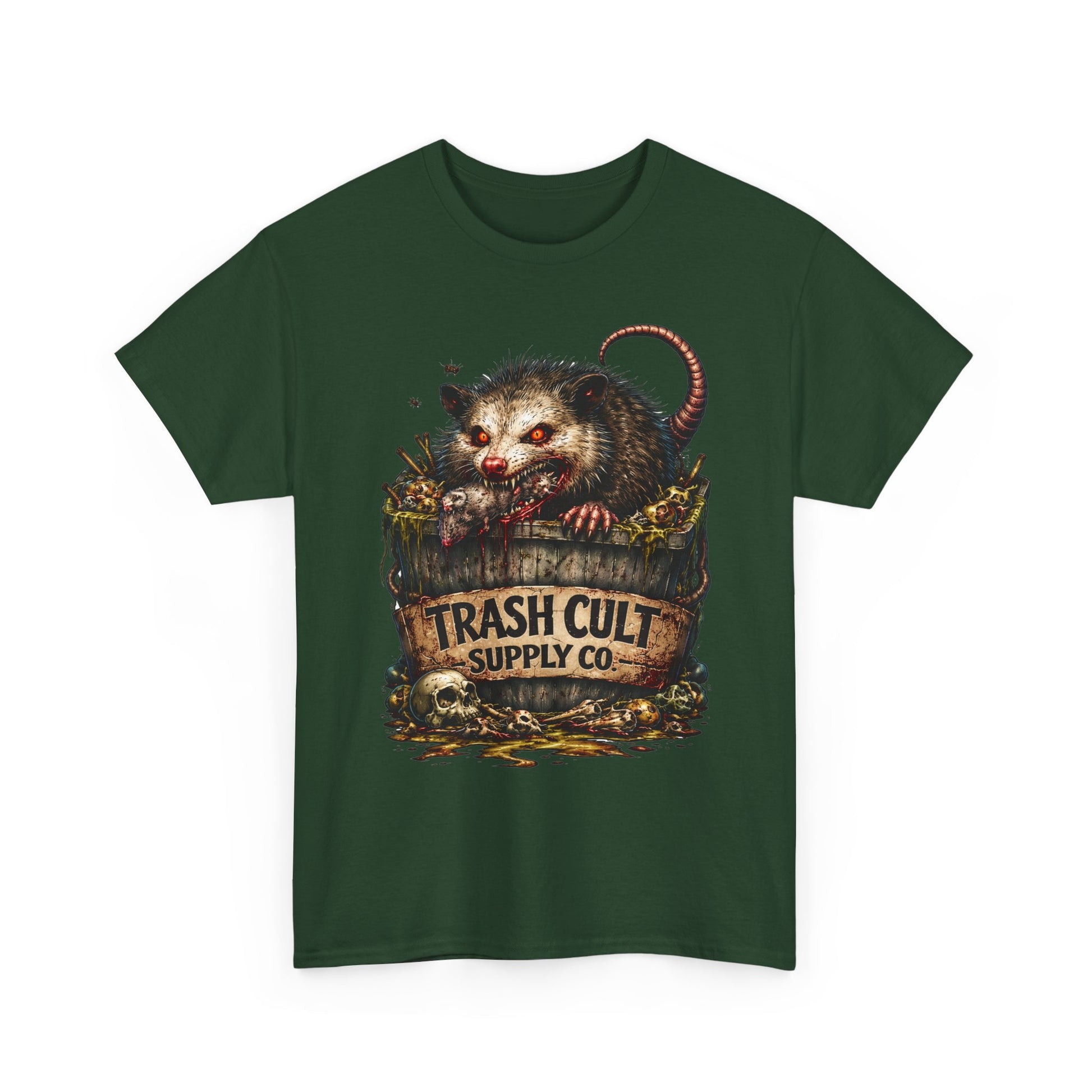 Opossum Trash Cult Tee — Vintage Grunge Wildlife Graphic T-Shirt