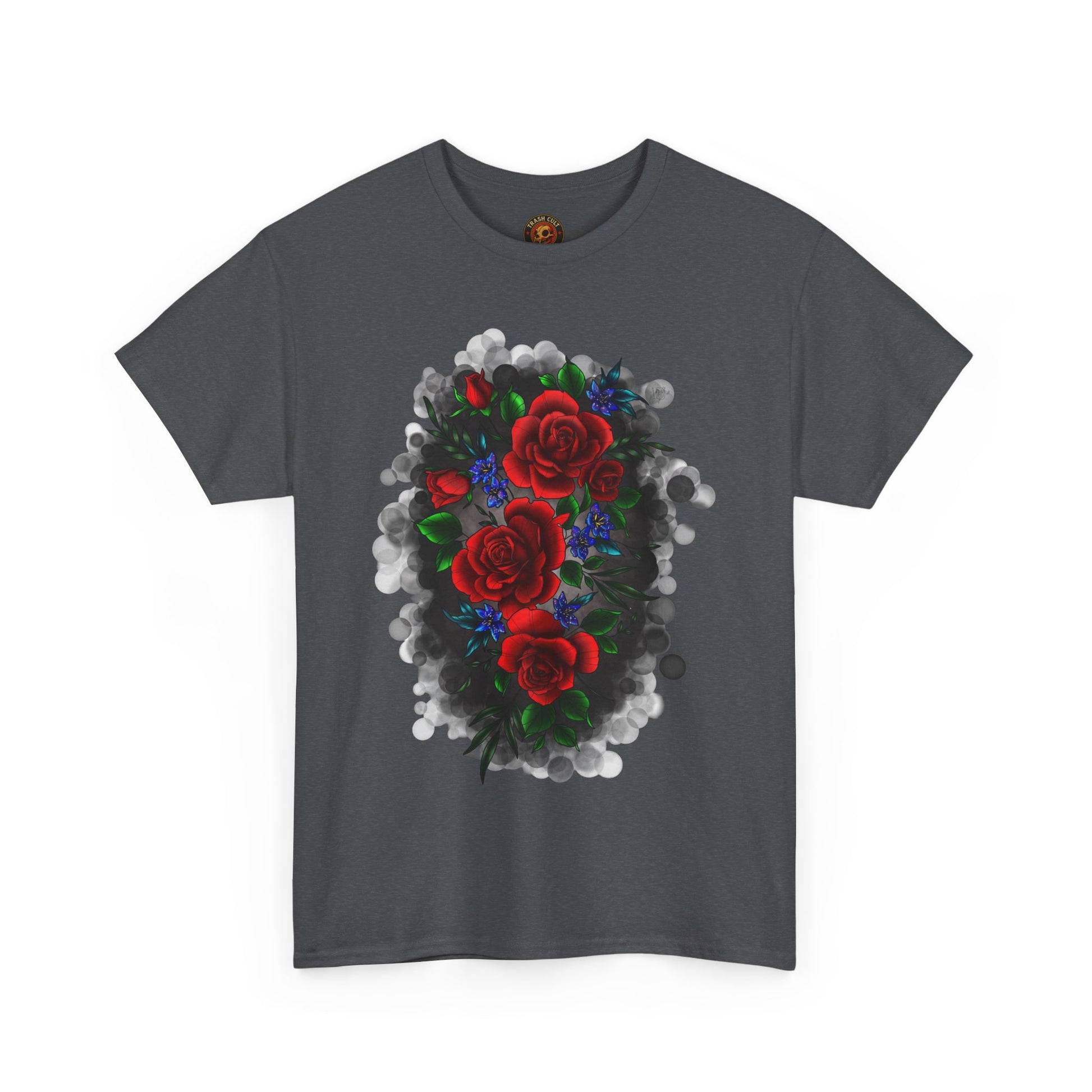 Floral Smoke Tattoo T-Shirt – Lara Davenport x Trash Cult Supply Co. Collab (Gildan 5000)