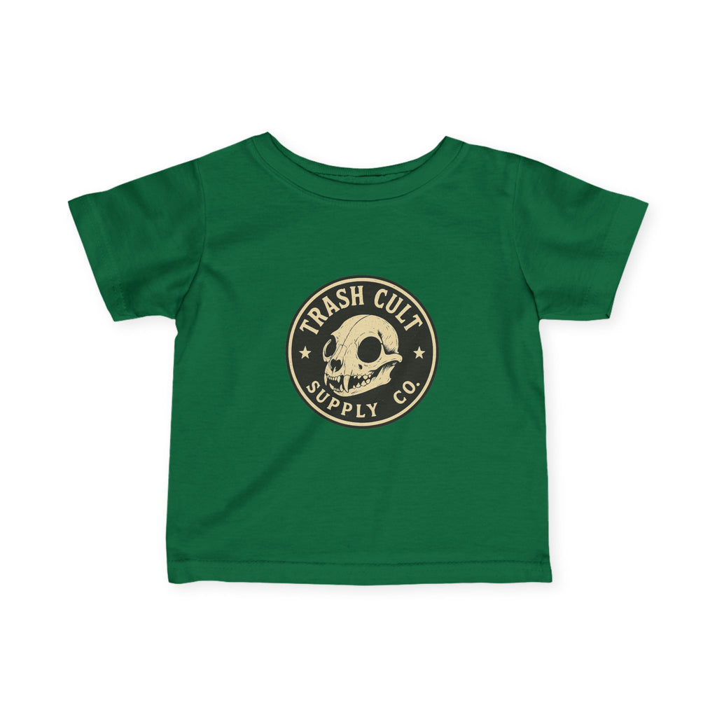 Trash Cult Skull Infant Tee, Baby T-Shirt, Unisex Baby Top, Cute Skull Baby Clothes, Edgy Infant Apparel, Trendy Newborn Gift