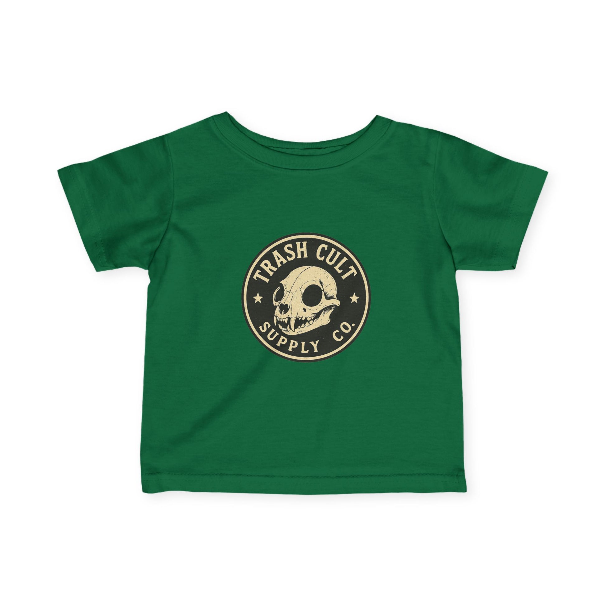 Trash Cult Skull Infant Tee, Baby T-Shirt, Unisex Baby Top, Cute Skull Baby Clothes, Edgy Infant Apparel, Trendy Newborn Gift