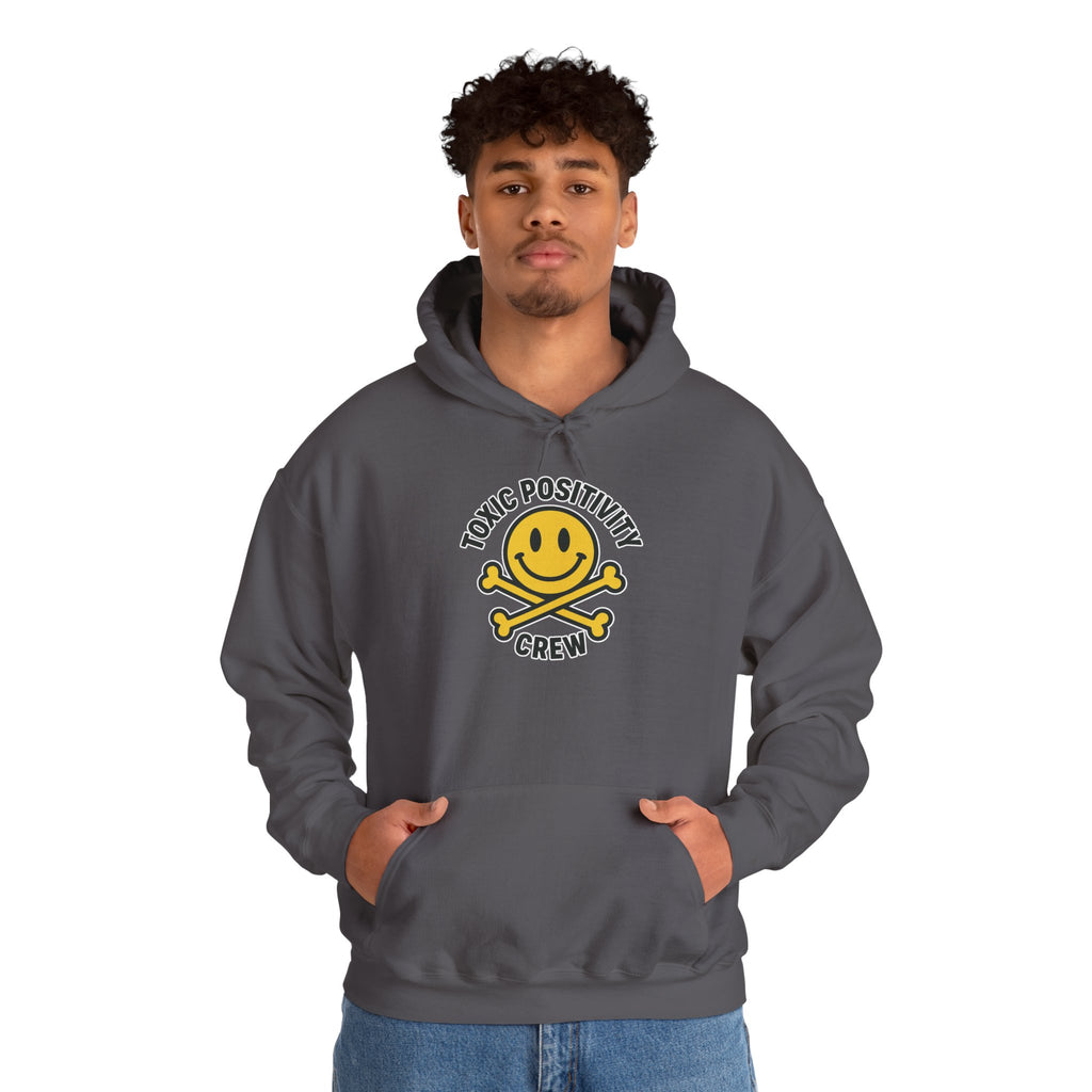 Toxic Positivity Hoodie | Unisex Hooded Sweatshirt | Comfortable Casual Wear, Gift for Friends, Positive Vibes, Streetwear Style