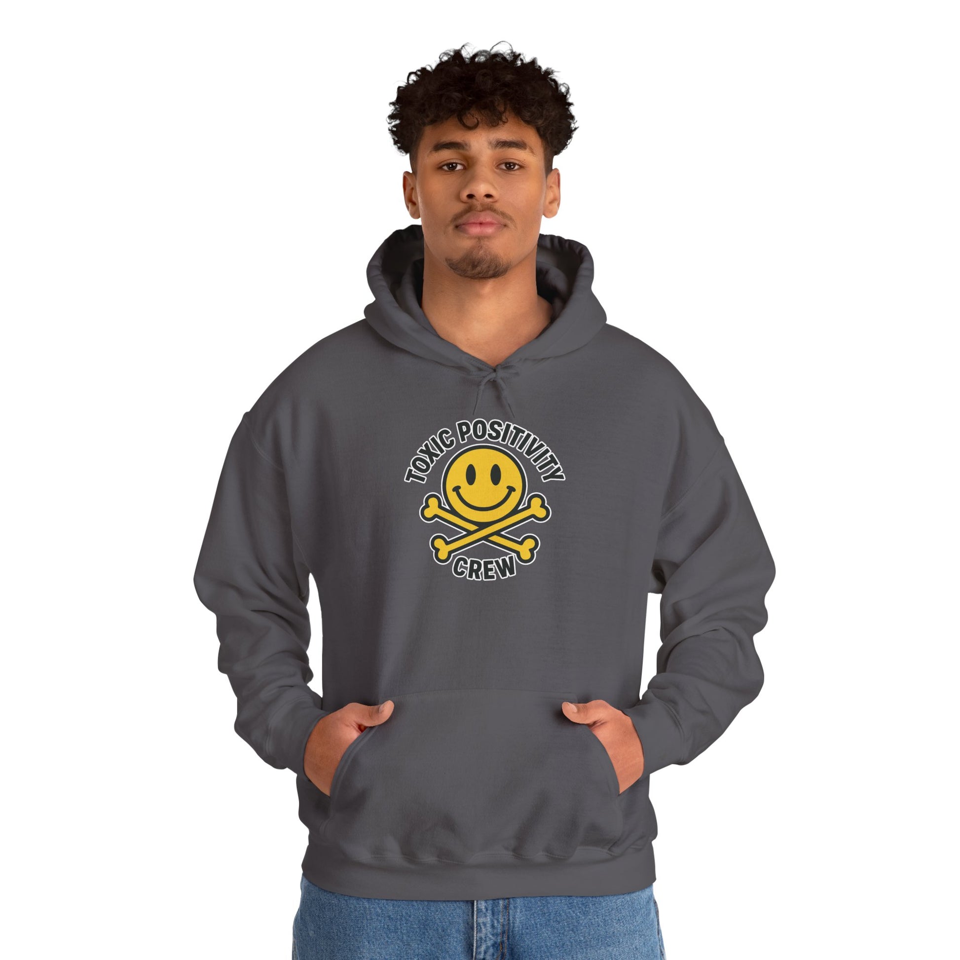 Toxic Positivity Hoodie | Unisex Hooded Sweatshirt | Comfortable Casual Wear, Gift for Friends, Positive Vibes, Streetwear Style