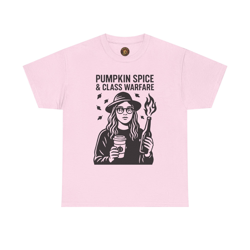 Pumpkin Spice & Class Warfare Shirt – Fall Riot Girl Graphic Tee – Fall of Humanity Collection – Trash Cult Supply Co.