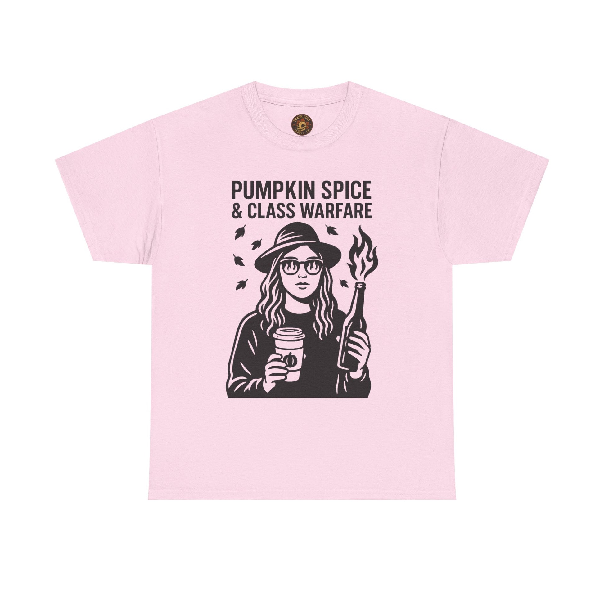 Pumpkin Spice & Class Warfare Shirt – Fall Riot Girl Graphic Tee – Fall of Humanity Collection – Trash Cult Supply Co.