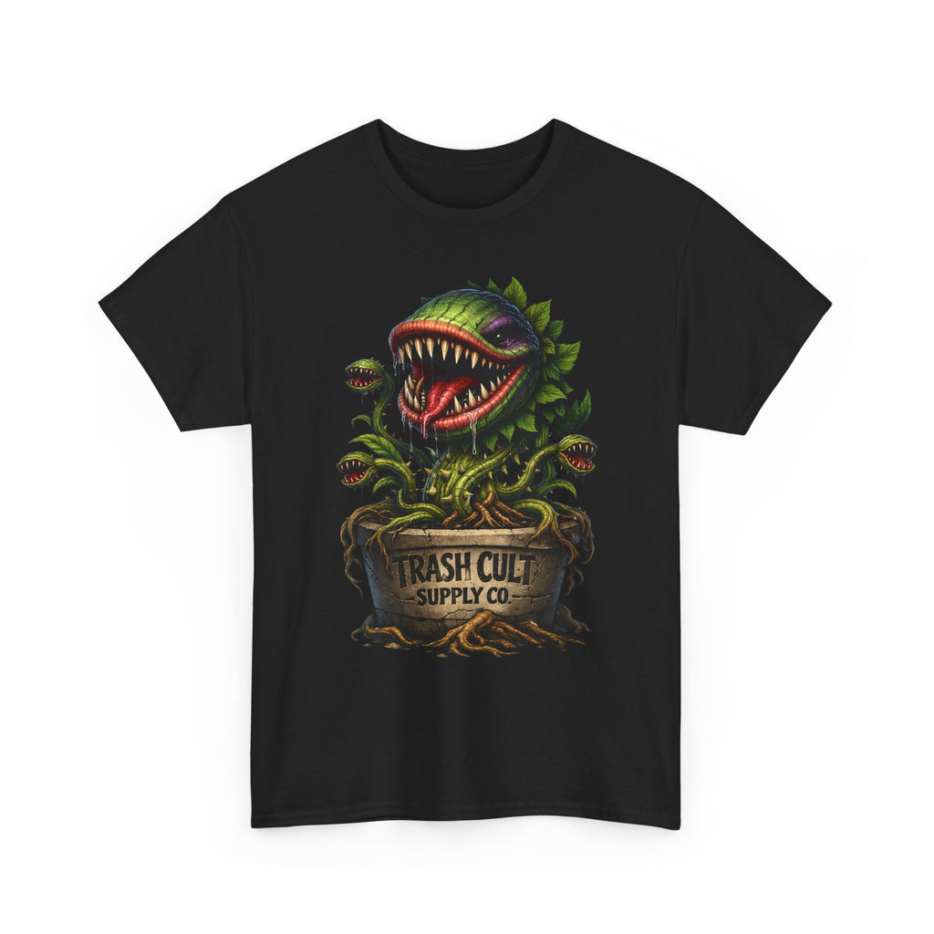 Carnivorous Plant Graphic Tee — "Trash Cult Supply Co." Potted Monster Shirt