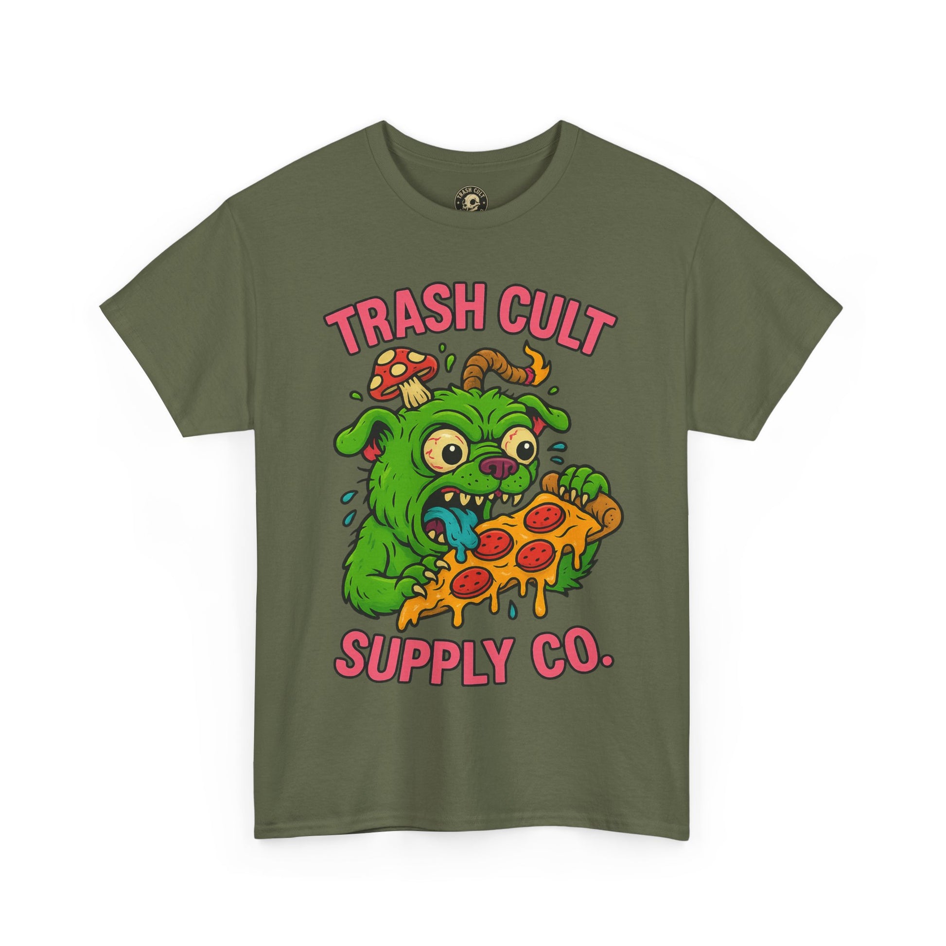 Feral Pizza Monster Shirt – Trash Cult Supply Co | Gildan 5000 Graphic Tee