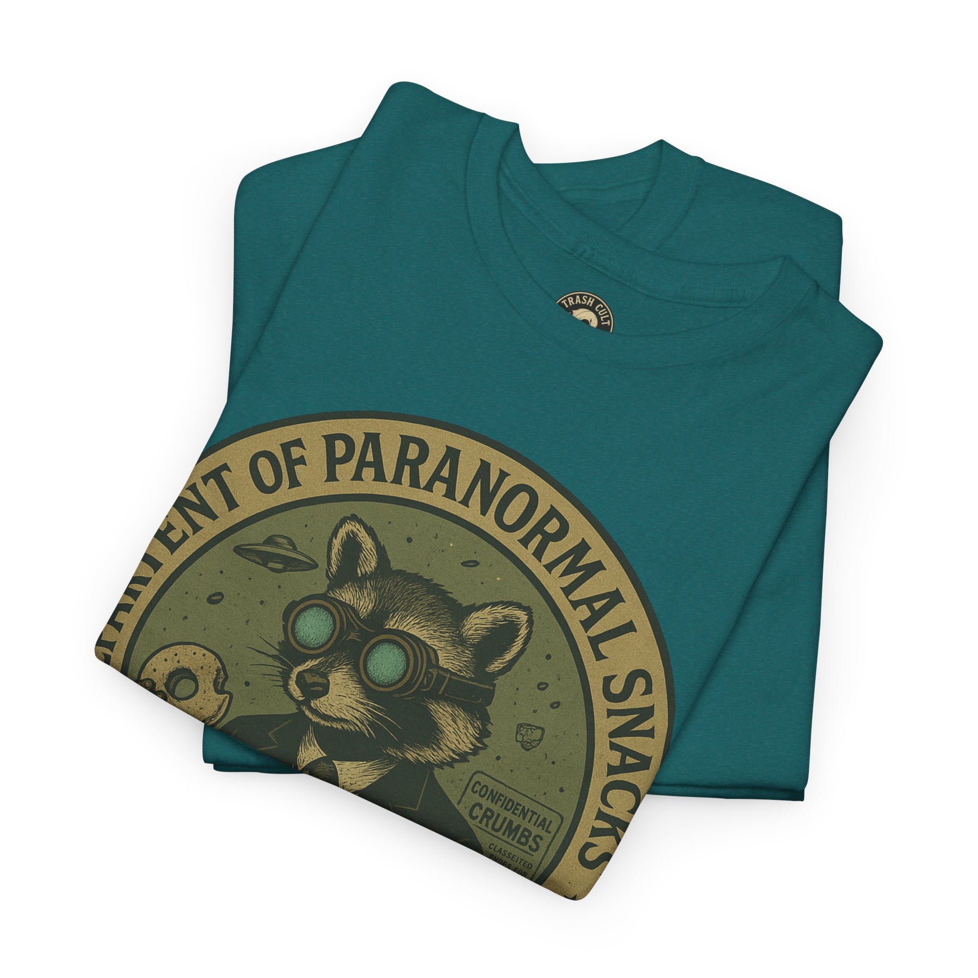 Department of Paranormal Snacks Shirt – Trash Cult Supply Co – Vintage Cryptid Division Tee – Gildan 5000