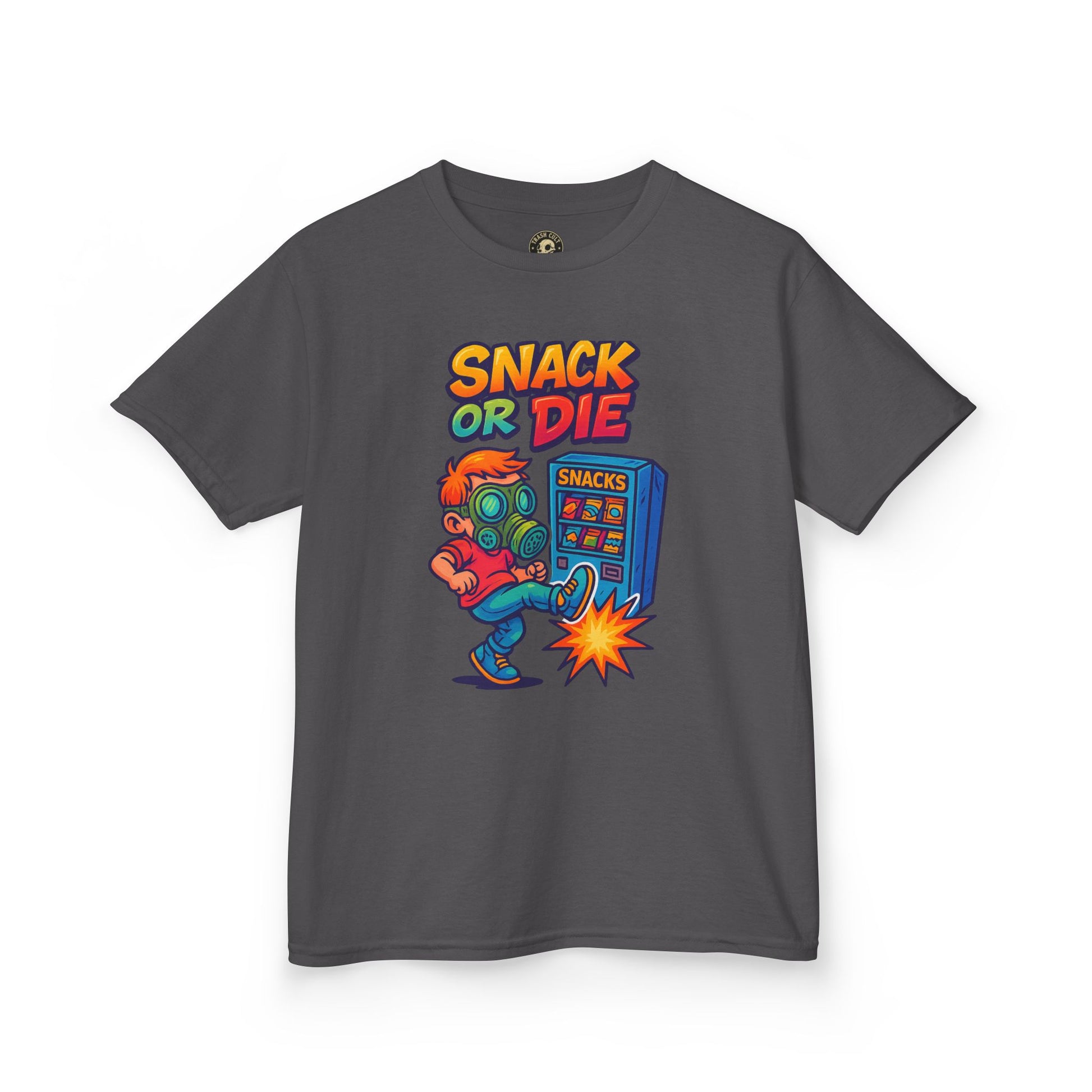 Snack or Die Kids T-Shirt – Funny Retro Gaming Tee for Kids | Playful Cotton Shirt for Snack Lovers