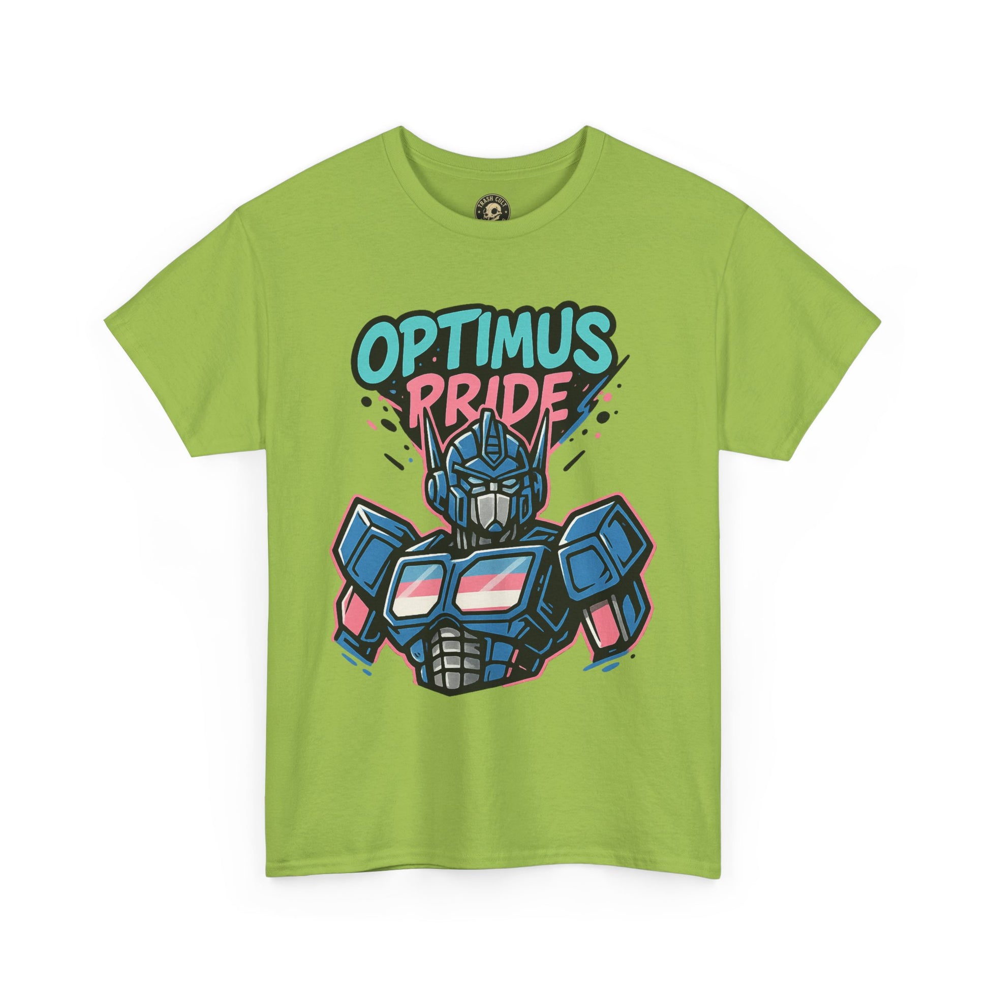 Optimus Pride T-Shirt – Trans Pride Robot Graphic Tee | Gildan 5000 Unisex Shirt