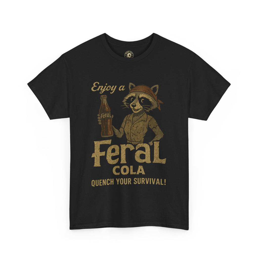 Feral Cola Shirt – Vintage Raccoon Parody Tee – Survival Humor on Gildan 5000