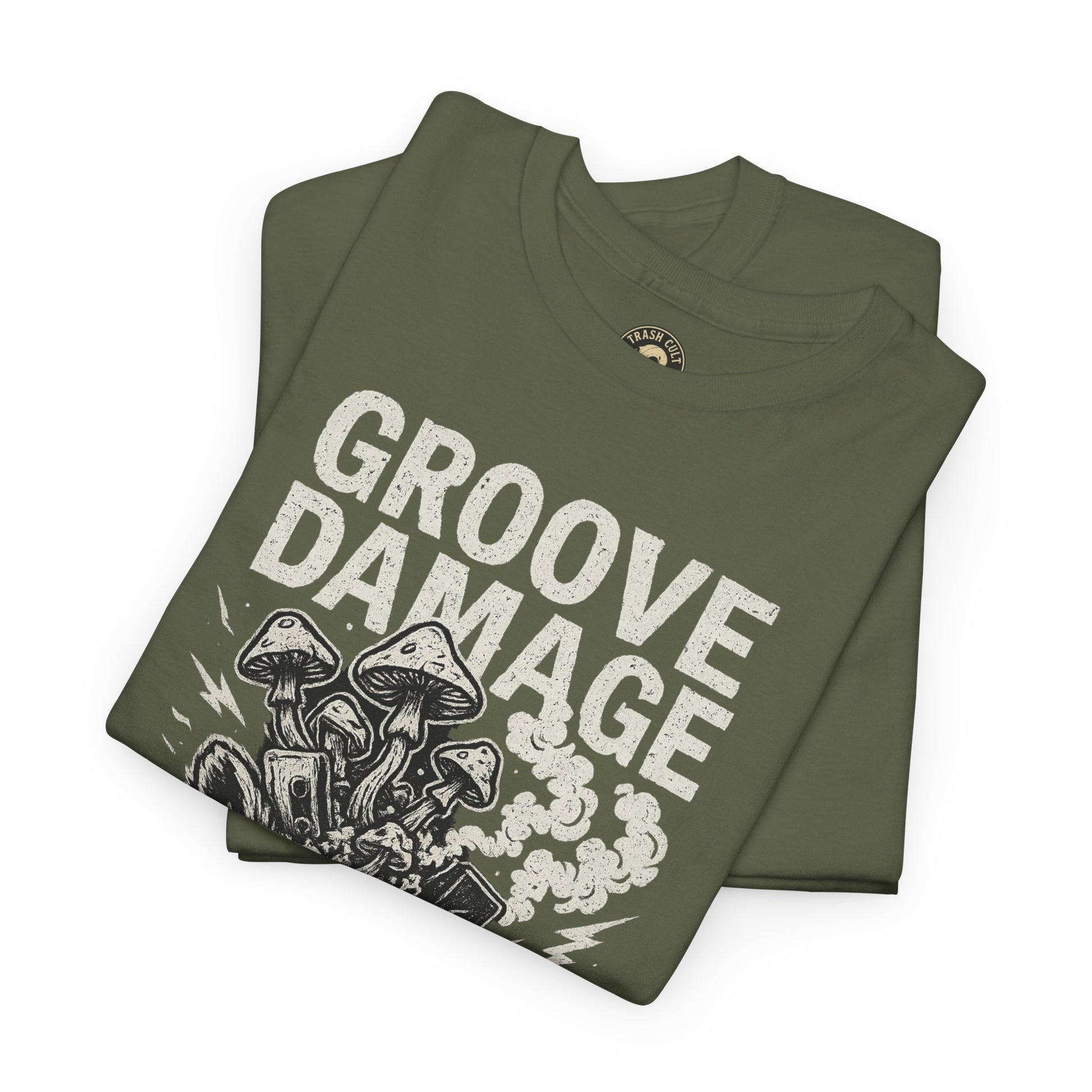Groove Damage T-Shirt – A Proper Axe x Trash Cult Collab – Stoner Groove Punk Shirt