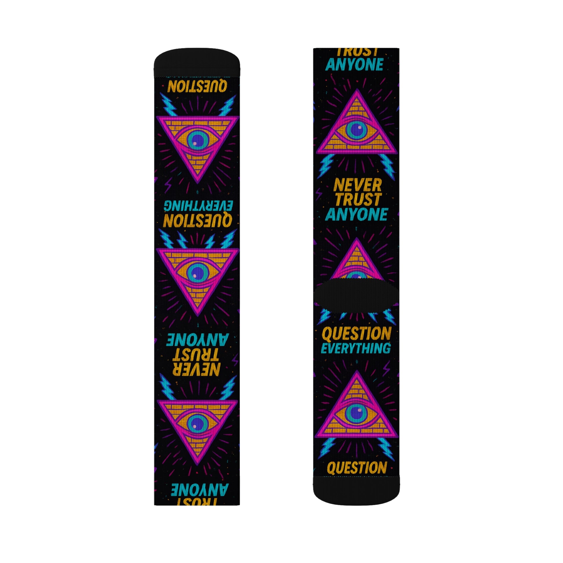 Don’t Trust Anyone – Limited Edition All-Over Print Socks | Illuminasty Drop