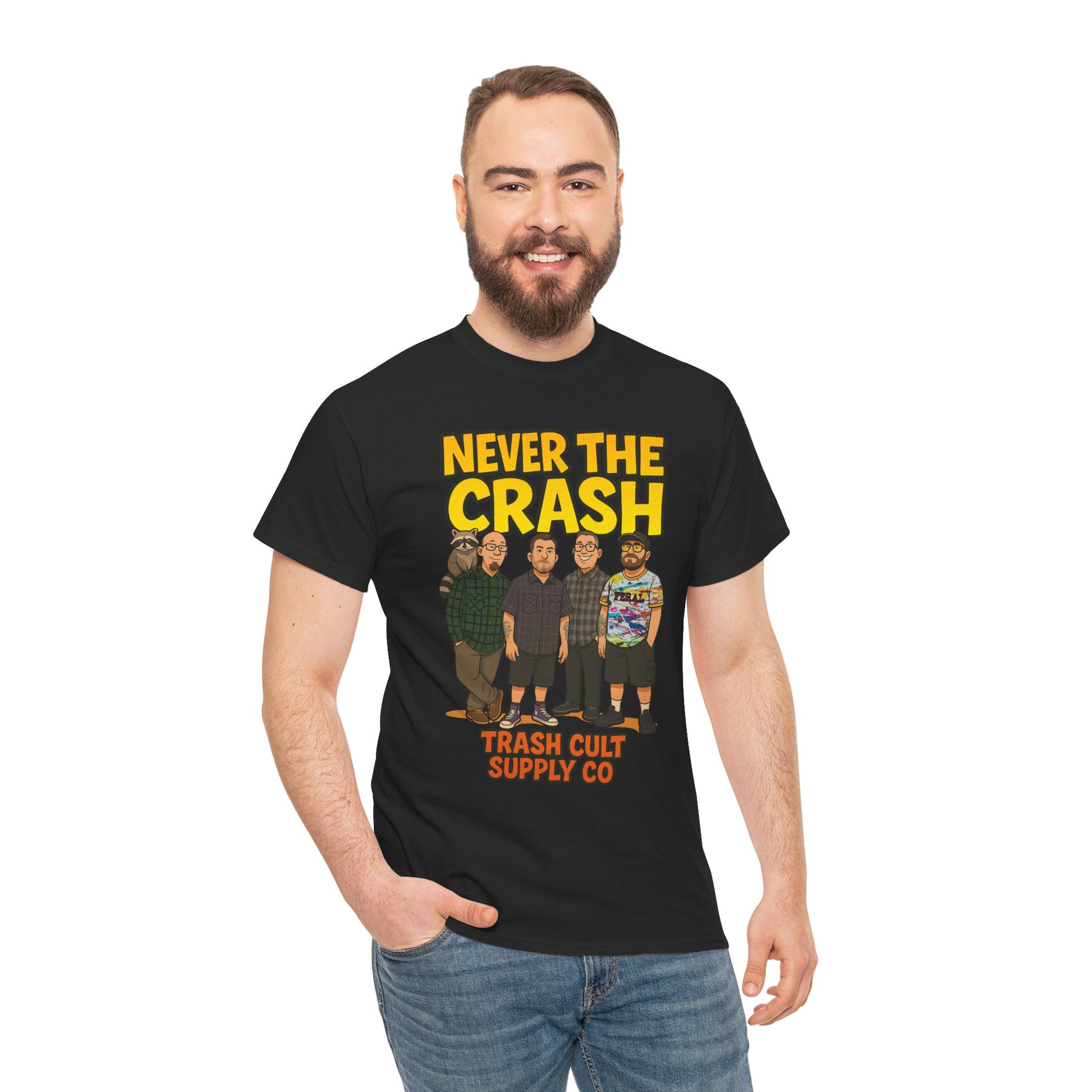 Never The Crash Band Shirt – Bold Graffiti Logo Tee - EXCLUSIVE | Gildan 5000