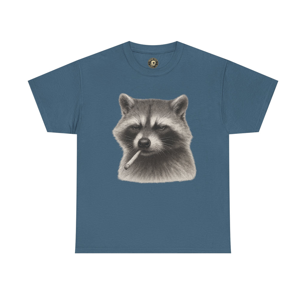 Dirty Harry Raccoon Halftone Shirt – Soft Grit Aesthetic, Smoking Trash Panda Graphic Tee