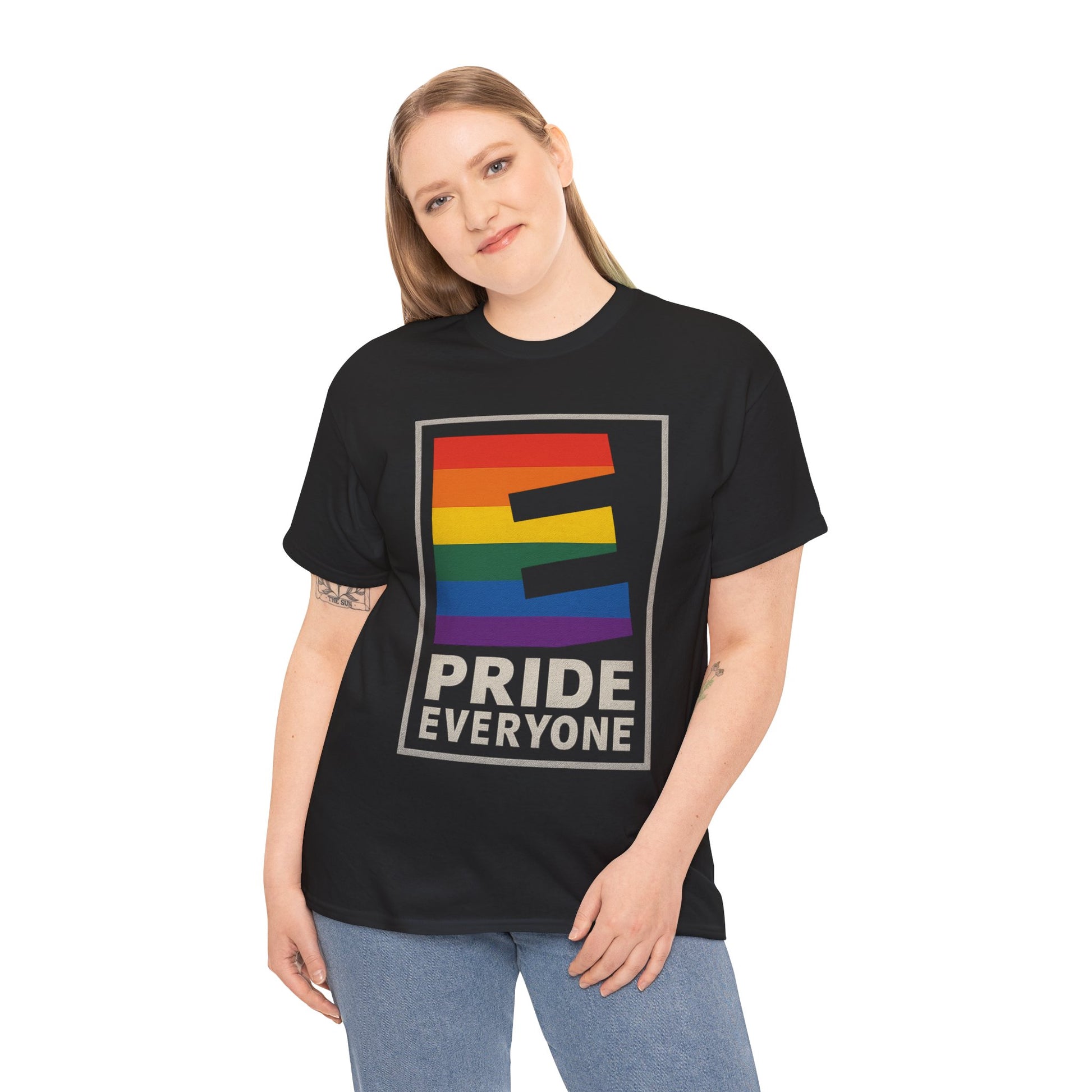 Pride “E for Everyone” T-Shirt – LGBTQ+ Inclusivity Graphic | Gildan 5000