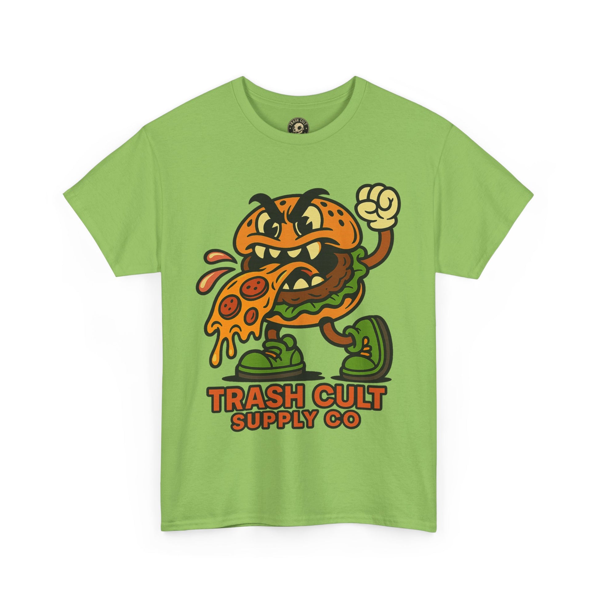 Angry Burger Pizza Spitter Tee – Trash Cult Supply Co | Gildan 5000 Shirt