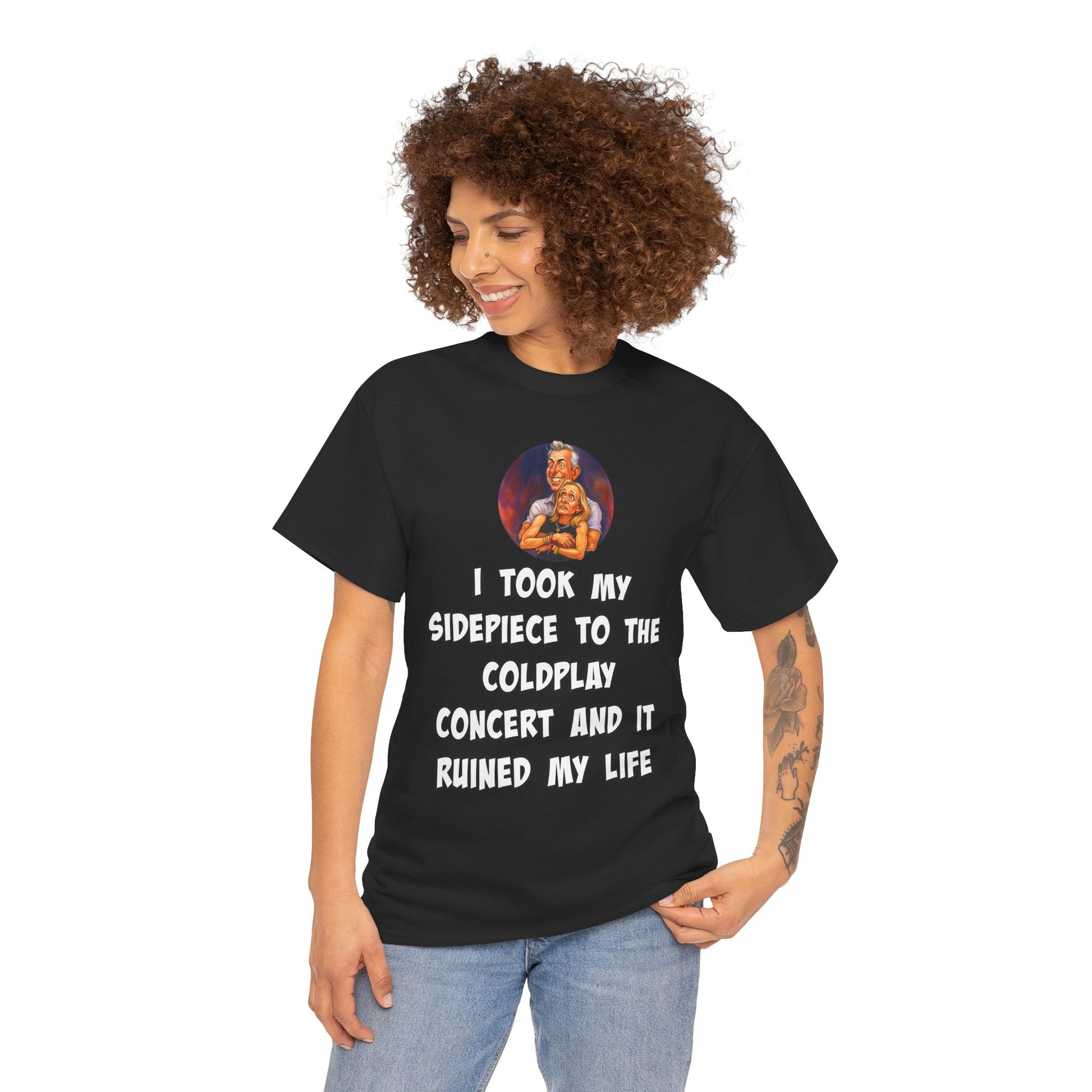 Funny CEO Concert Shirt – “I Took My Sidepiece to the Coldplay Concert” Meme Tee – Gildan 5000