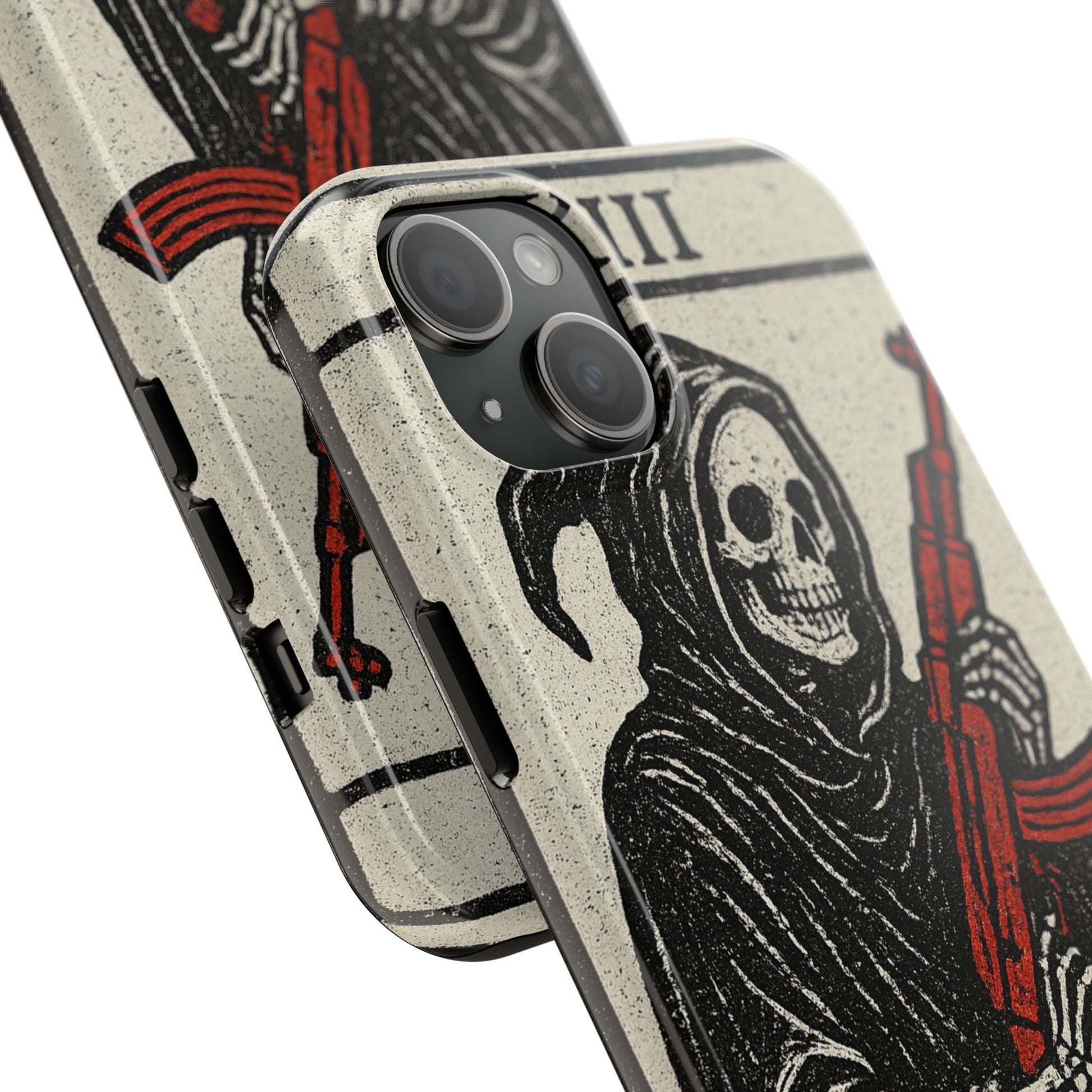 Grim Reaper Phone Case, Tough Phone Case for Gamers, Unique Smartphone Accessories, Halloween Decor, Death-Inspired Gift