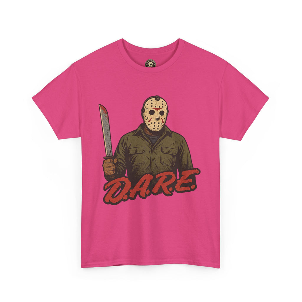 Jason Voorhees D.A.R.E. Parody Shirt – 1980s Horror Meme Tee | Gildan 5000 Slasher Graphic