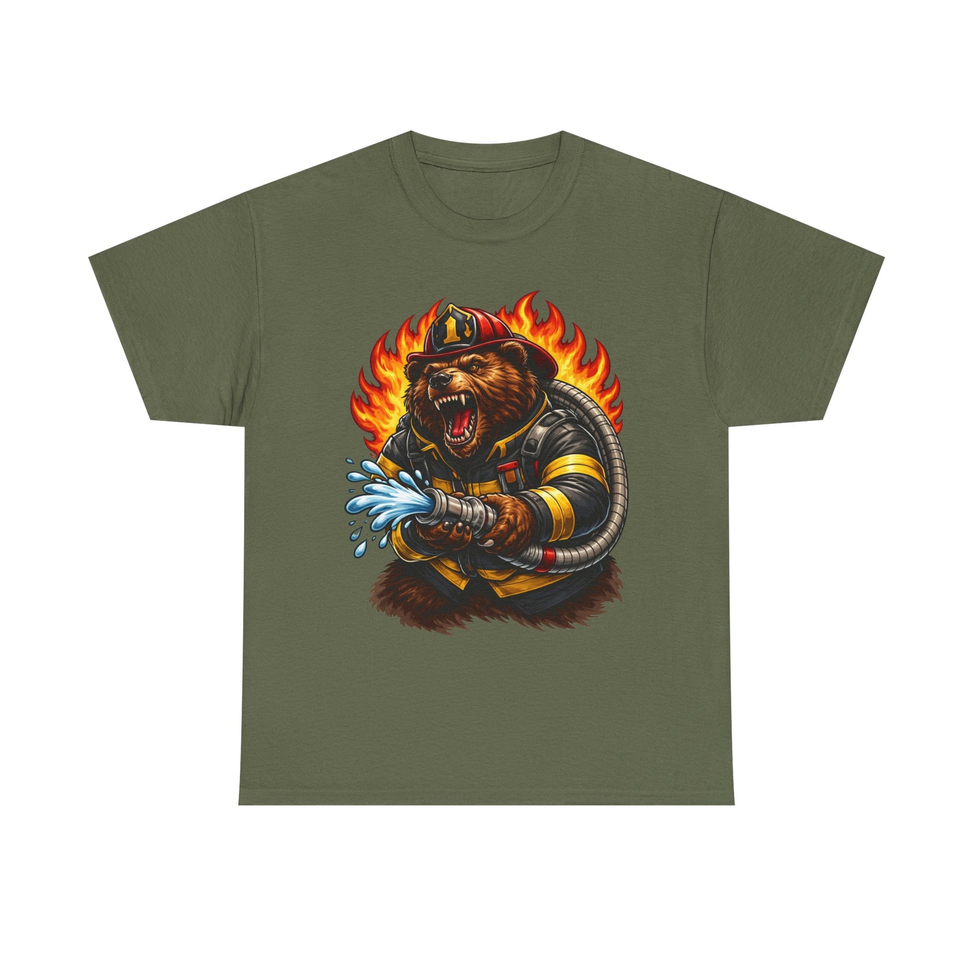 Firefighter Bear T-Shirt – Brave Fireman Graphic Tee