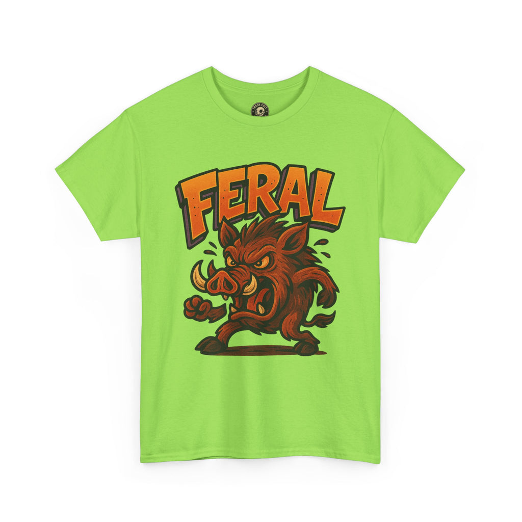 Feral Boar T-Shirt – Bold Unisex Animal Graphic Tee | Funny Cotton Shirt for Chaos Creatures