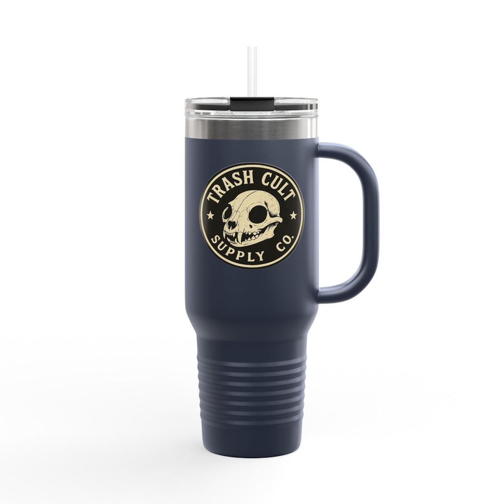 40oz Insulated Travel Mug with Handle – Leak-Proof Stainless Steel Tumbler for Hot & Cold Drinks | Trash Cult / FERAL Edition
