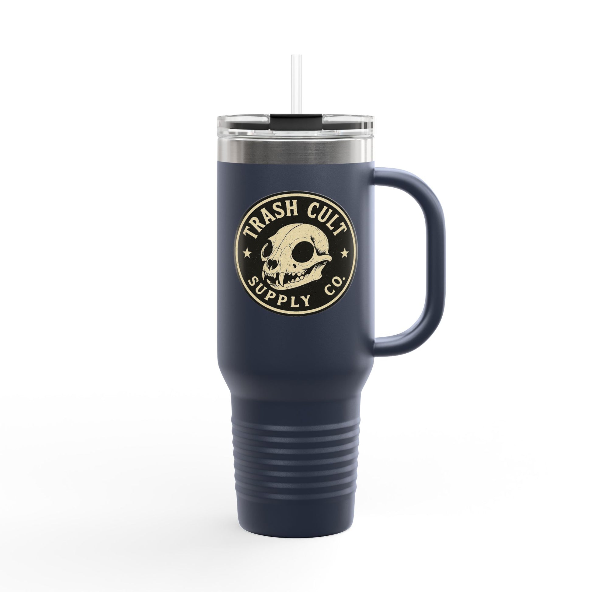 40oz Insulated Travel Mug with Handle – Leak-Proof Stainless Steel Tumbler for Hot & Cold Drinks | Trash Cult / FERAL Edition