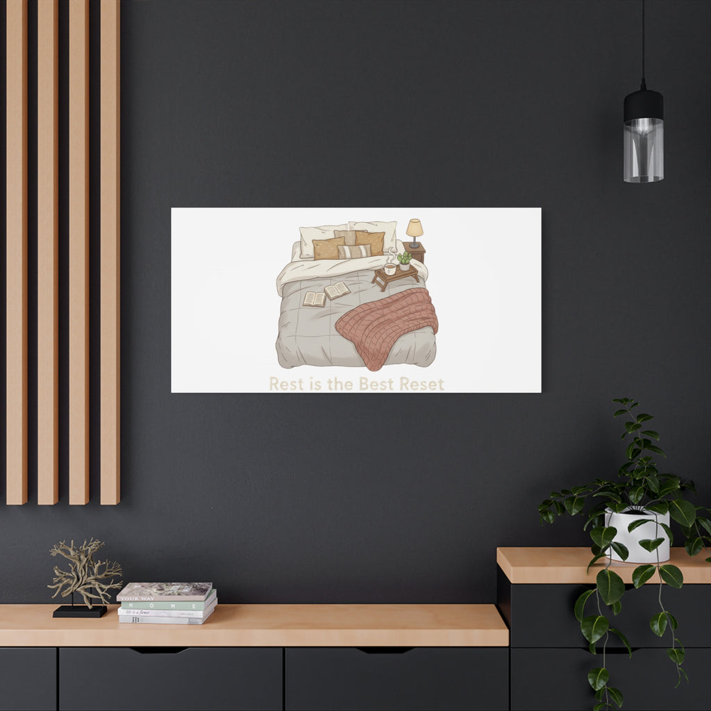 Rest is the Best Reset Canvas | sleepy humor, restful vibes