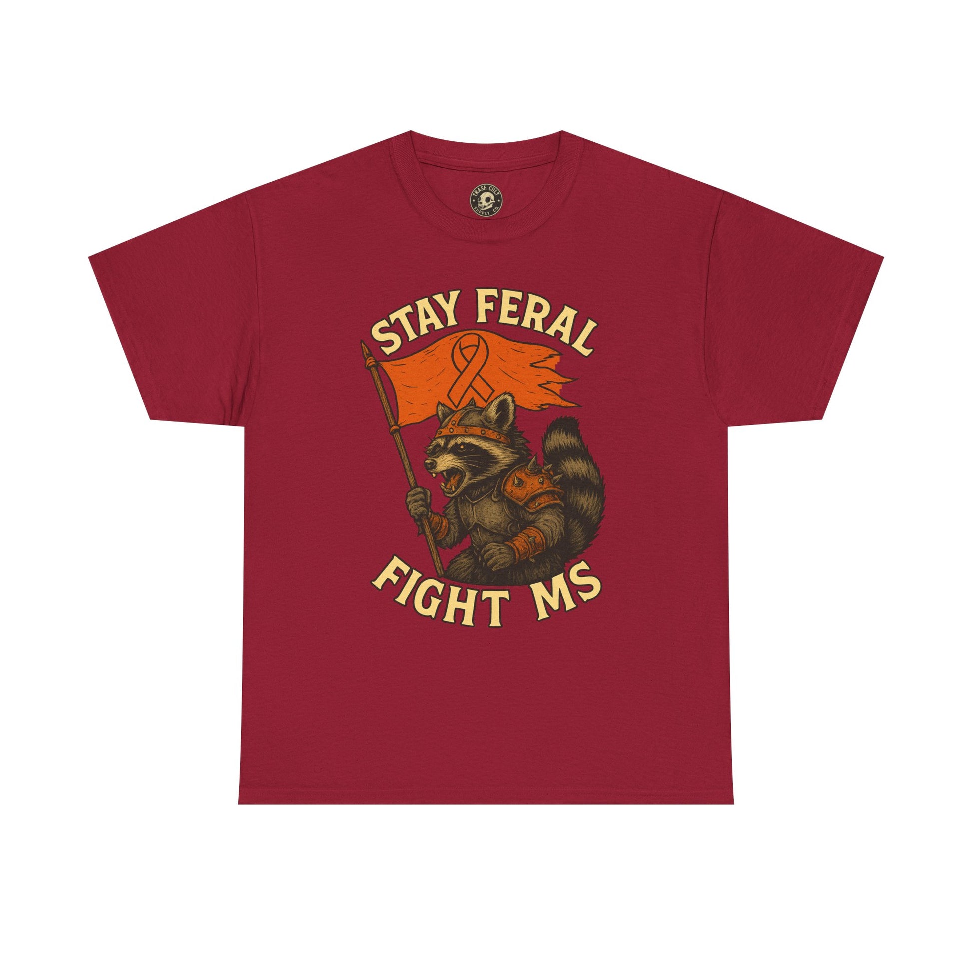 Stay Feral Fight MS Raccoon warrior shirt