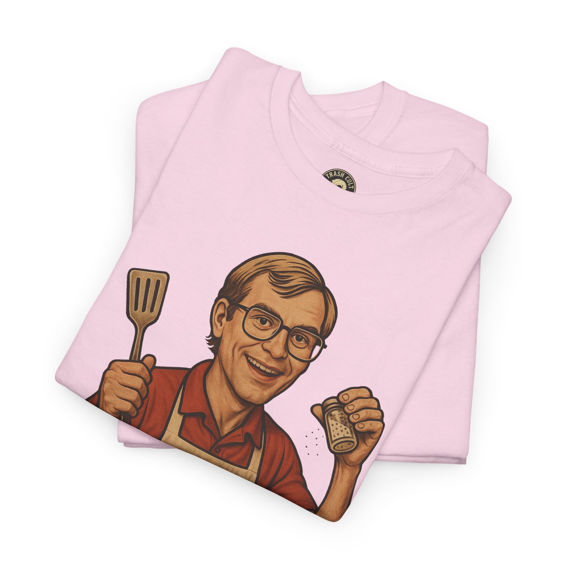 Kiss the Cook Dark Humor Chef Shirt – Creepy Retro Kitchen Parody