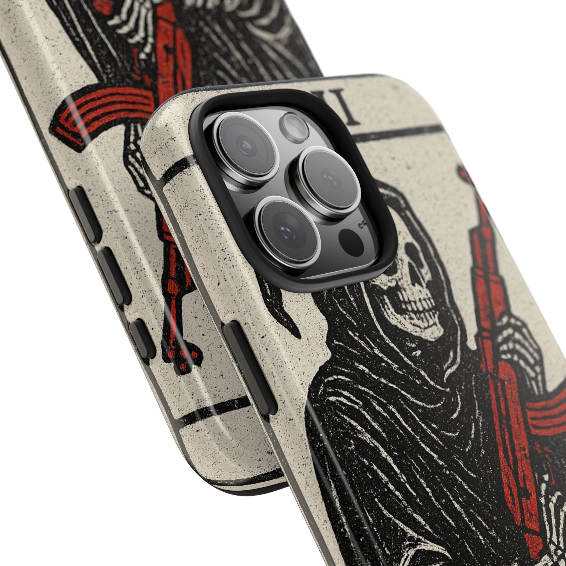 Grim Reaper Phone Case, Tough Phone Case for Gamers, Unique Smartphone Accessories, Halloween Decor, Death-Inspired Gift